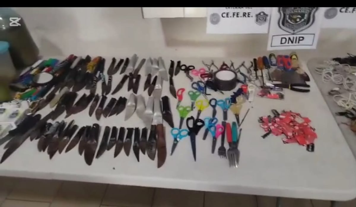 Operativo sorpresa en el CEFERE destapa arsenal de armas caseras y celulares