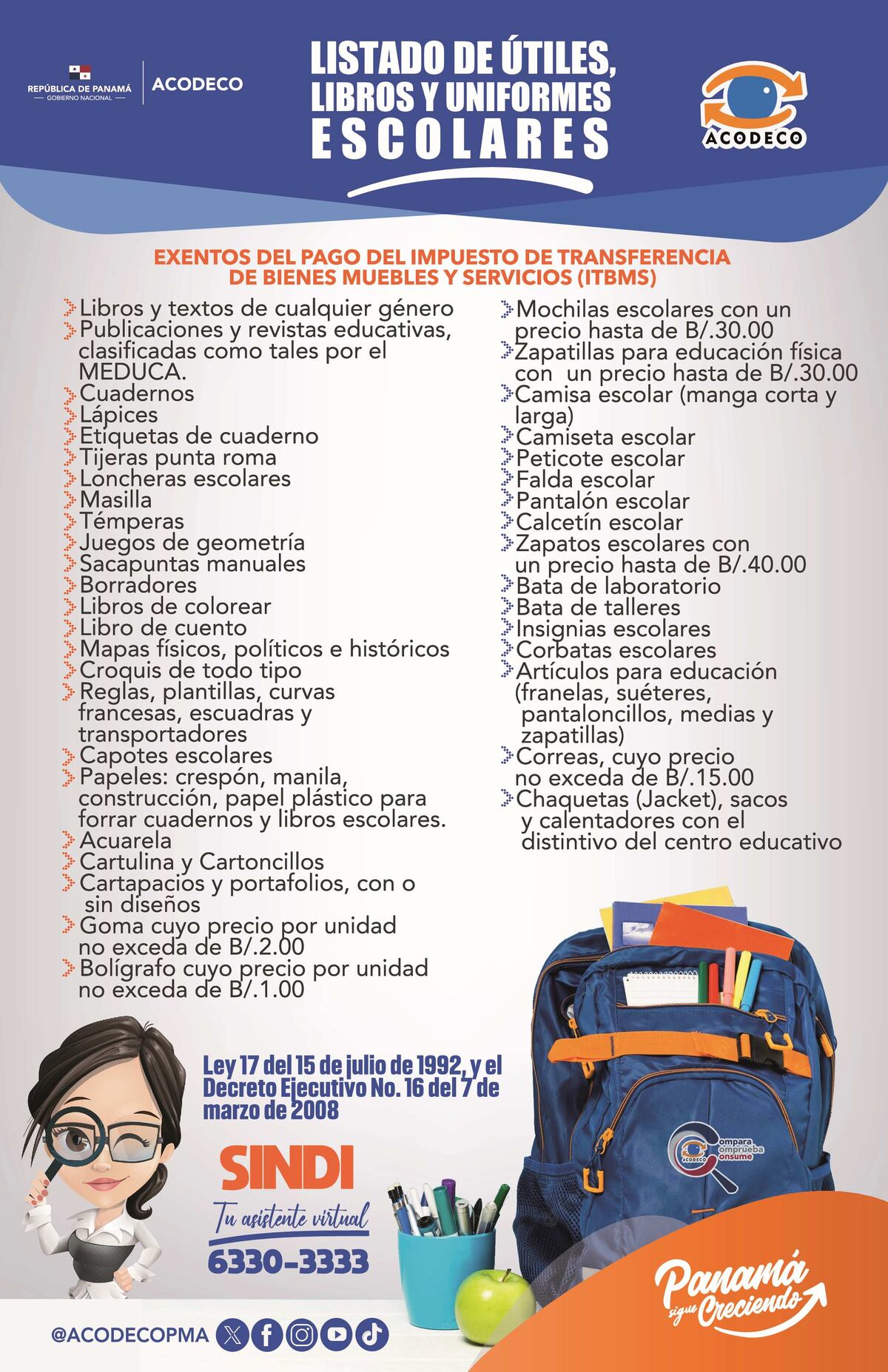 ¡Atención, papás y mamás! Lista de los útiles que no pagan el 7%