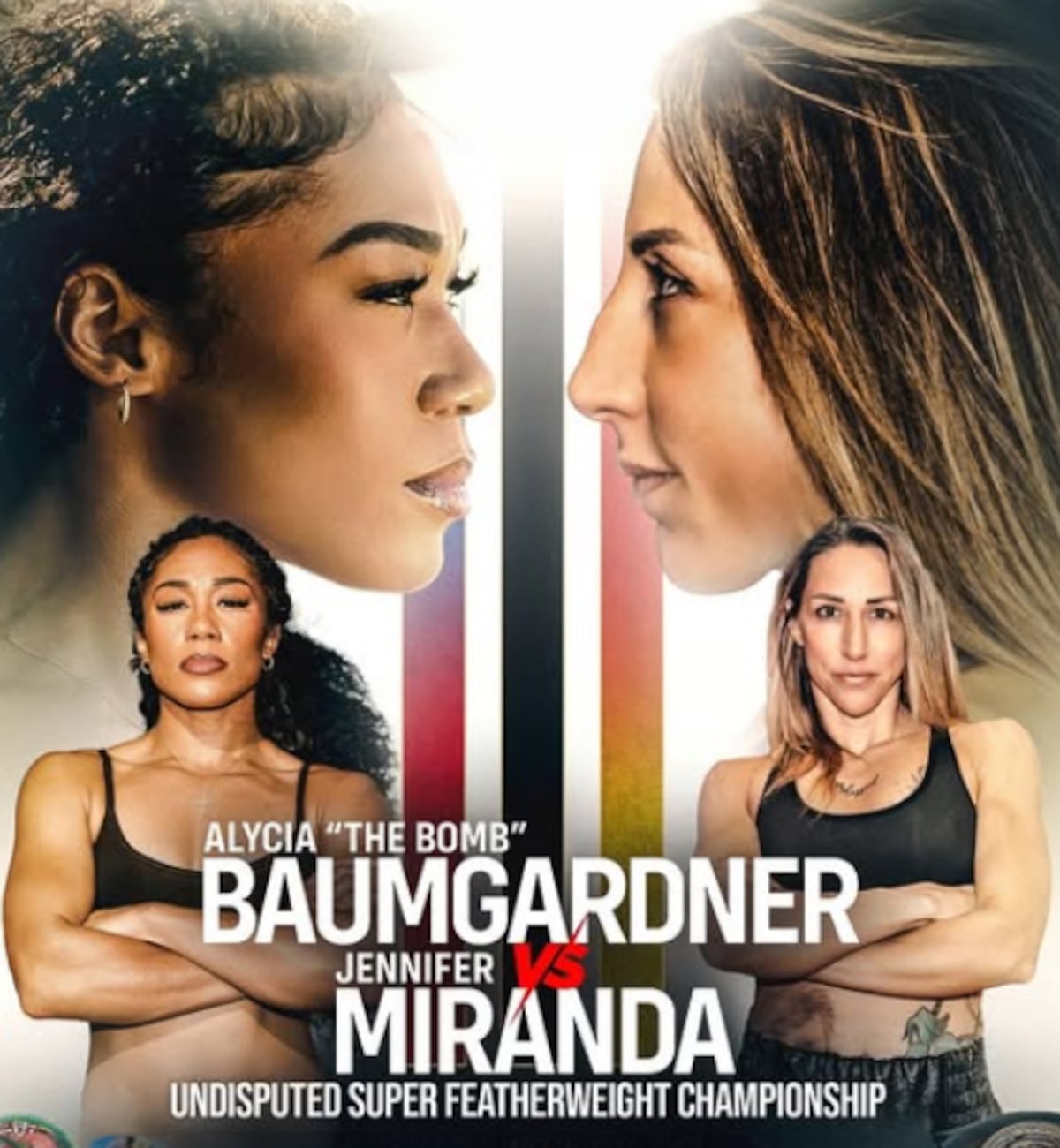 ¡Explosiva! Alycia “The Bomb” Baumgardner defiende su reinado en histórico evento de boxeo femenino
