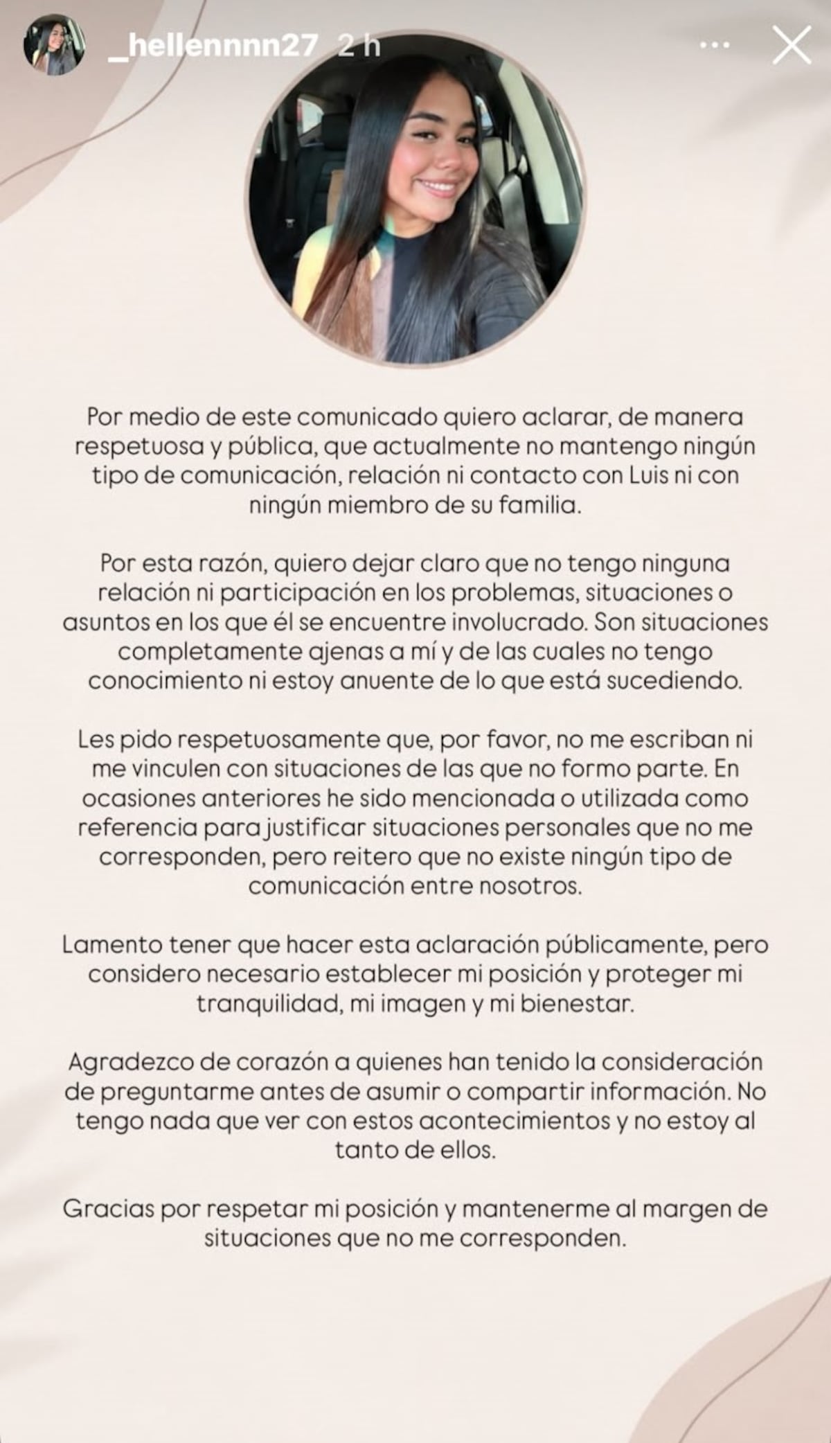 Helencita rompe el silencio: ‘Él ha pasado por envima de mis hijas’.  Luis Lay, de 19 años y padre de las niñas de la influencer Hellencita  está desaparecido junto a su carro