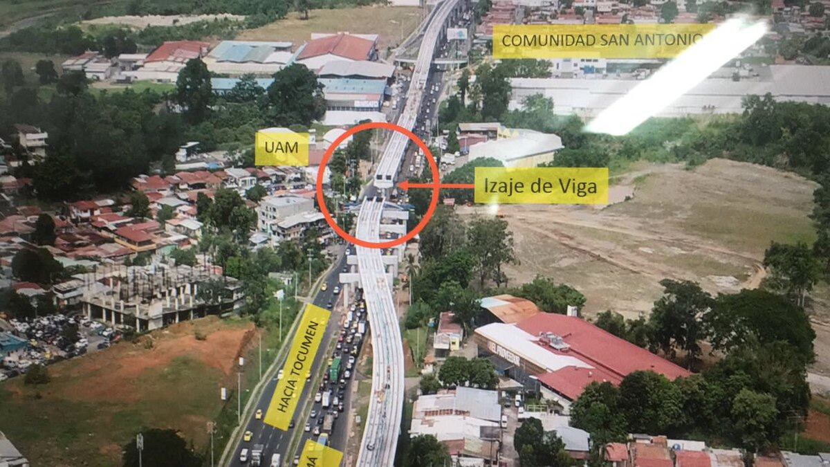 Esta noche cerrarán la Domingo Díaz para colocar las dos últimas vigas en 'U'