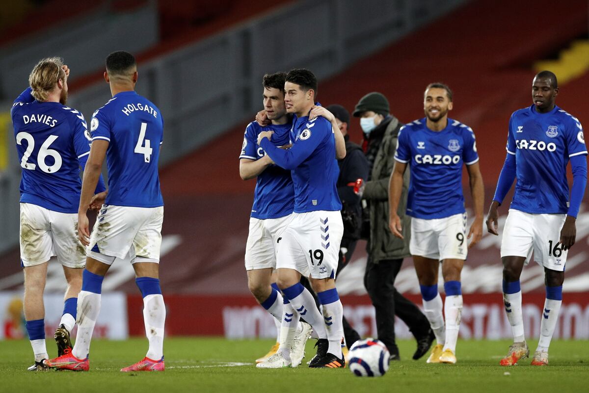 James Rodríguez y el Everton tumban al Liverpool  en Andield