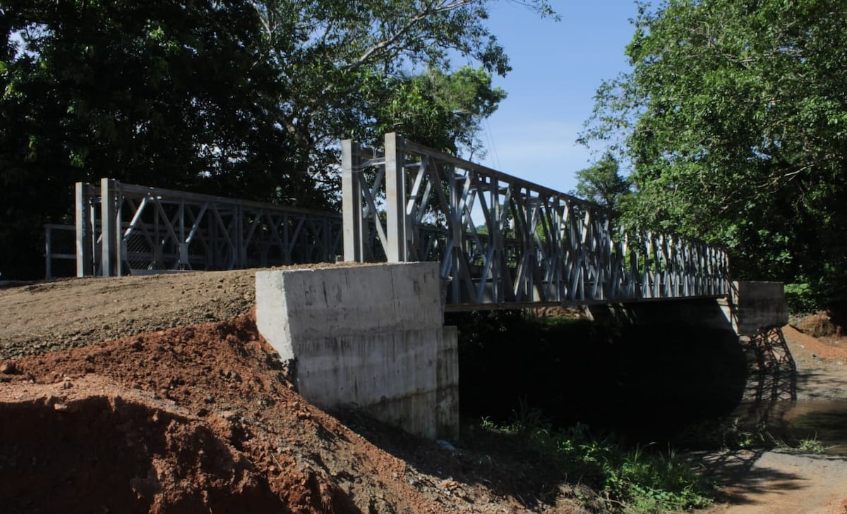 Nuevo puente sobre el río Grande en Soná está casi listo y promete mejorar el paso en temporada de lluvias