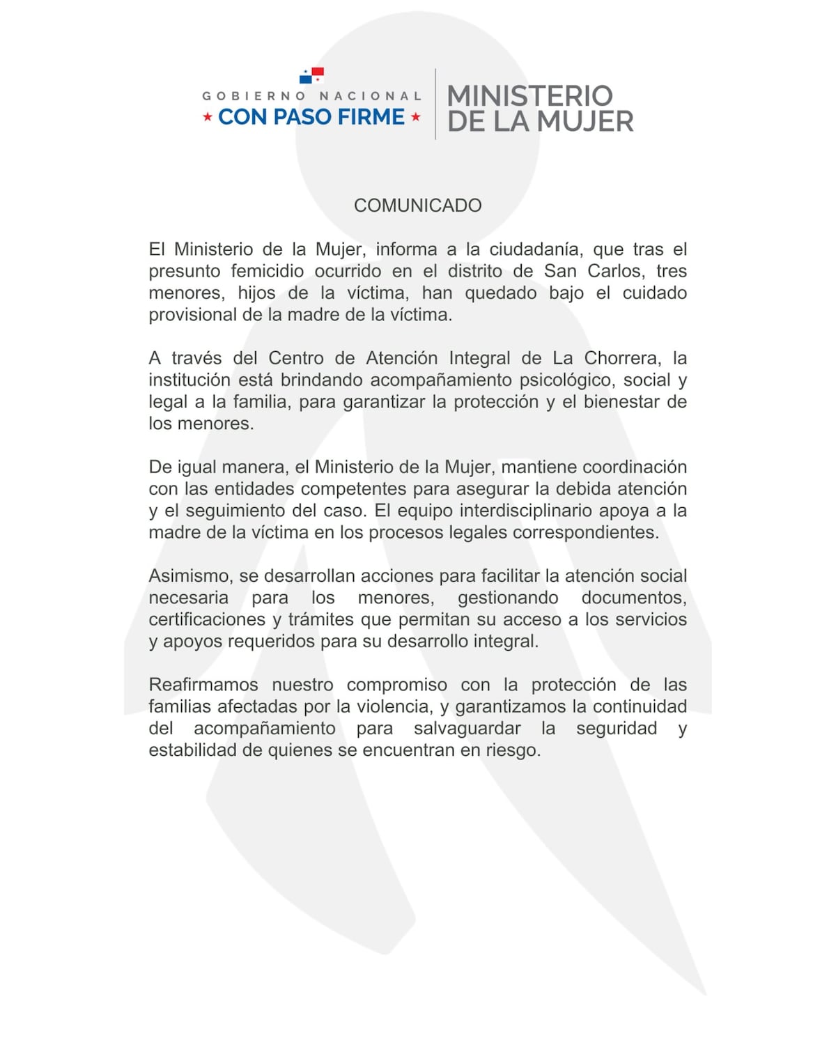 Tragedia en San Carlos: Ministerio de la Mujer responde tras presunto femicidio