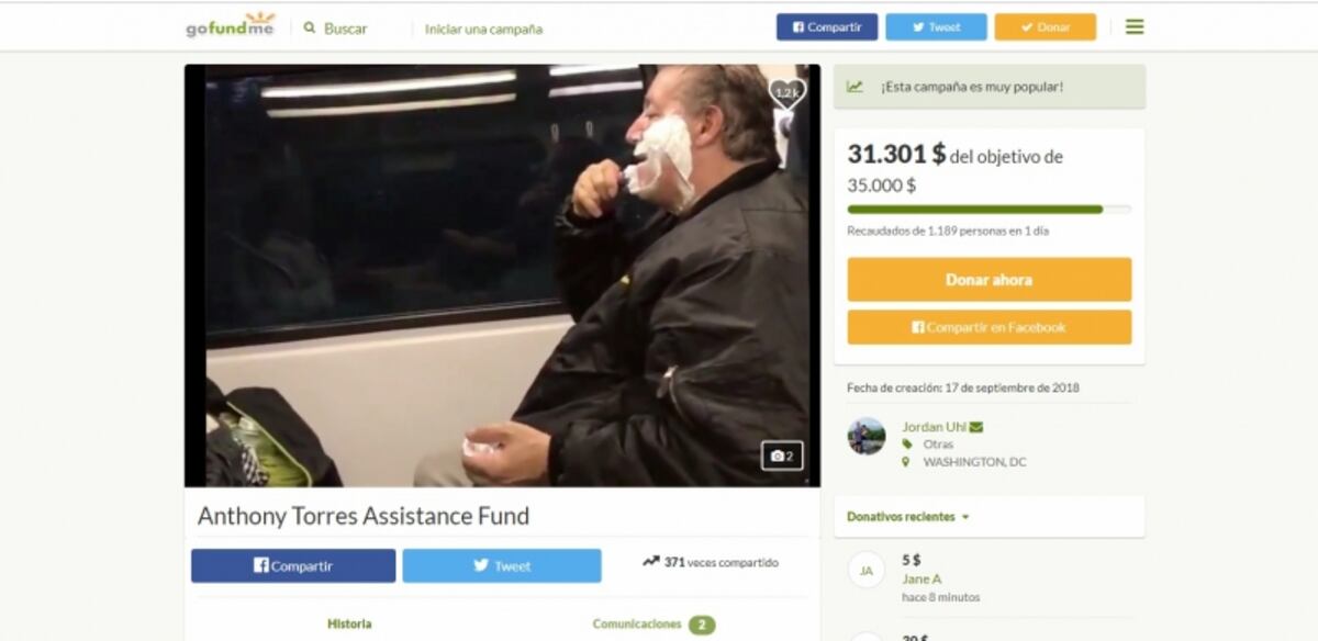 Hombre cuyo video se hizo viral al afeitarse en tren cuenta su triste historia