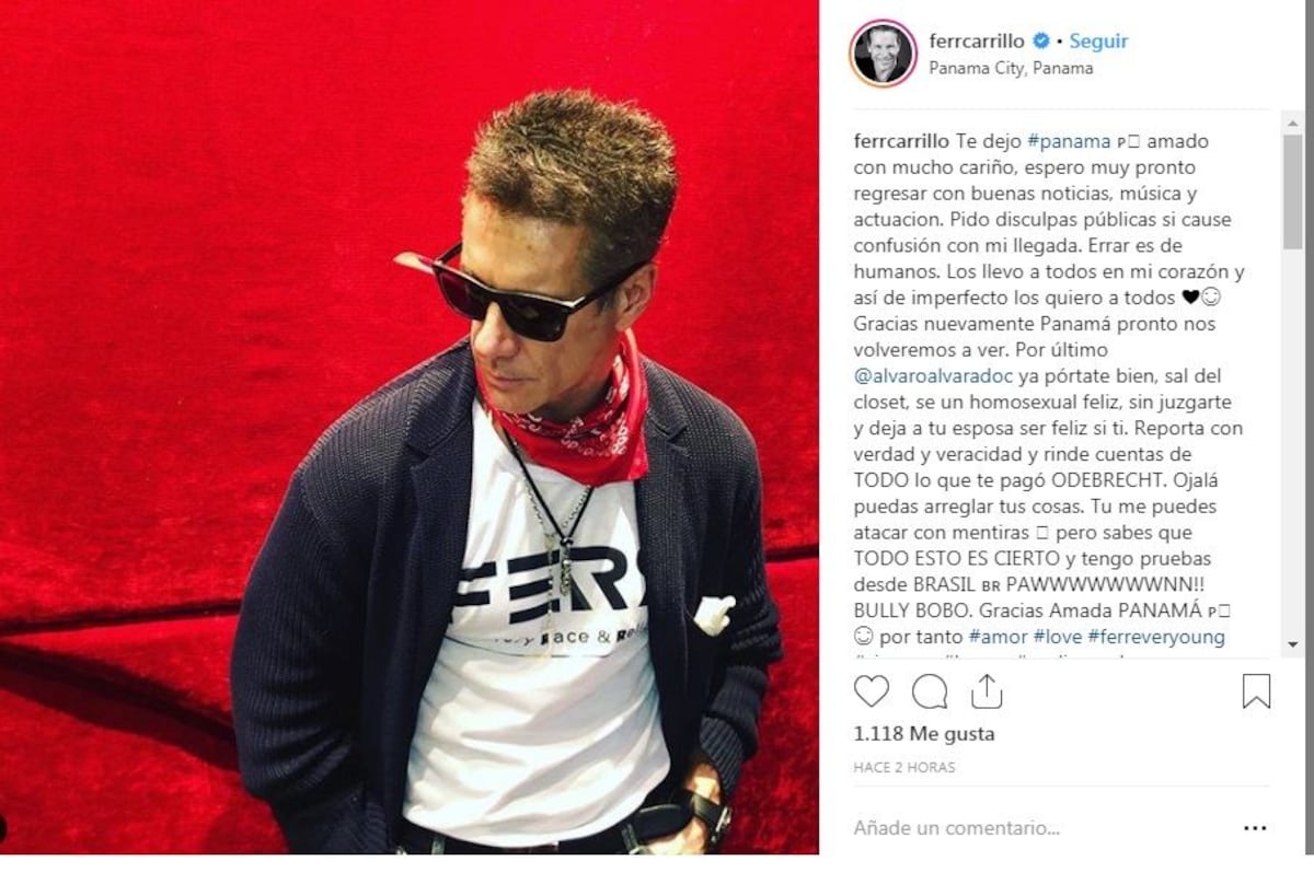 Se formó.Actor venezolano Fernando Carrillo arremete contra Álvaro Alvarado