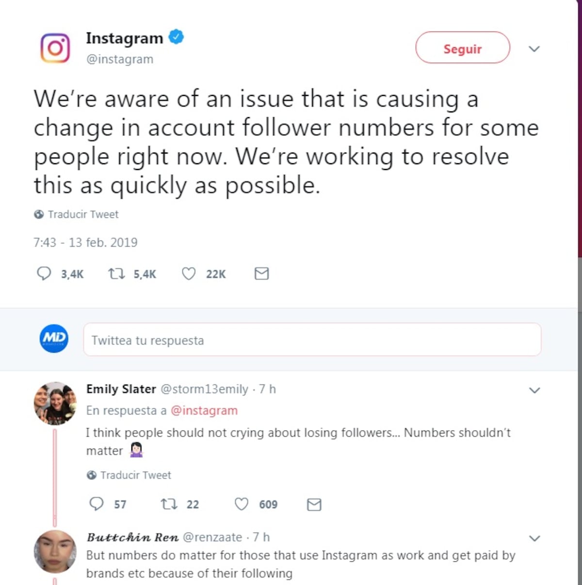 Instagram elimina miles de seguidores.Samy perdió dos mil.Mire por qué