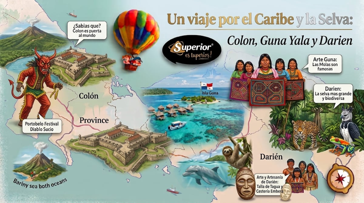 Un viaje por nuestro Panamá: conoce la riqueza natural y cultural de Colón, Guna Yala y Darién