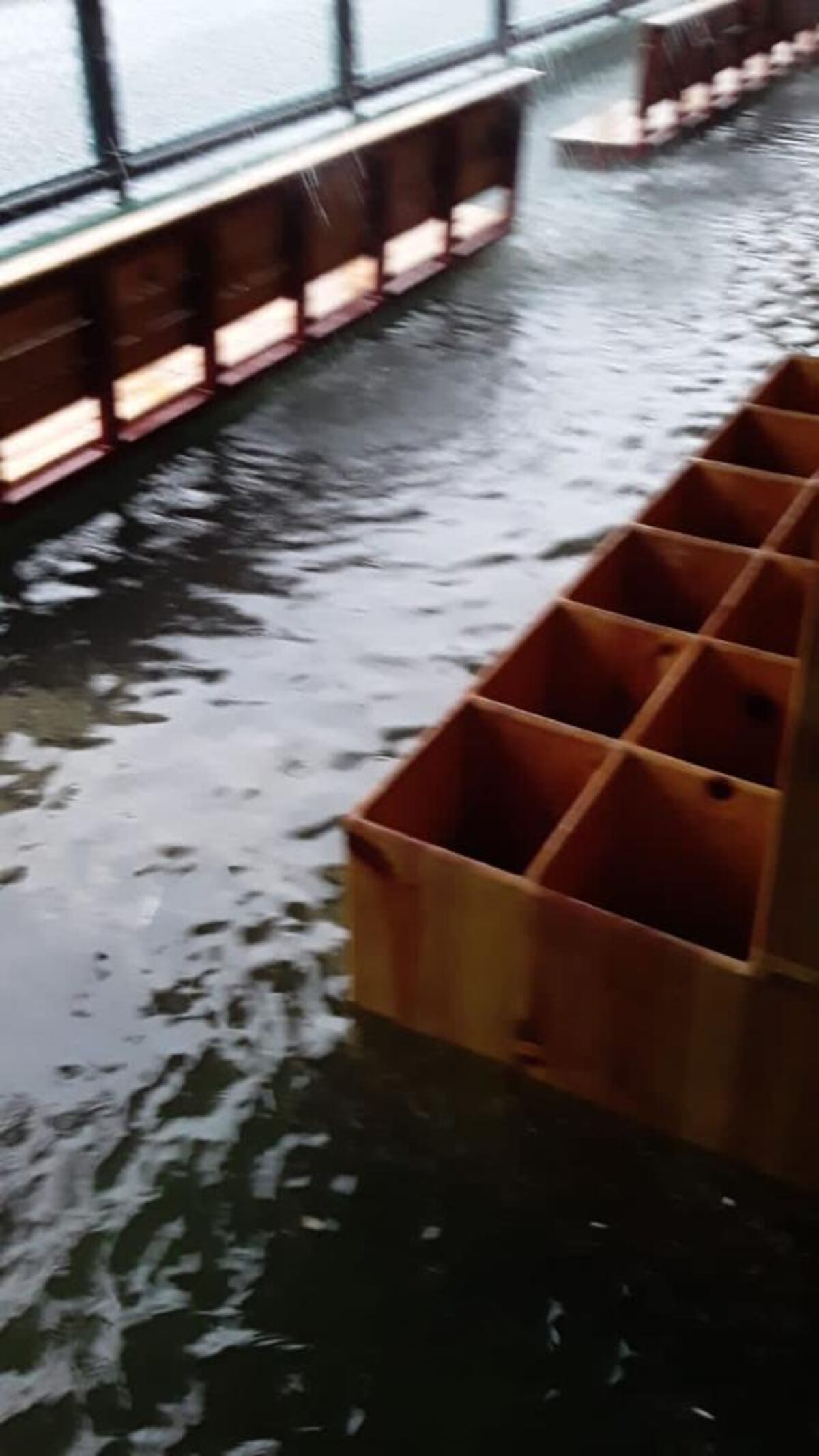 Increíble. Se inunda el estadio Remón Cantera