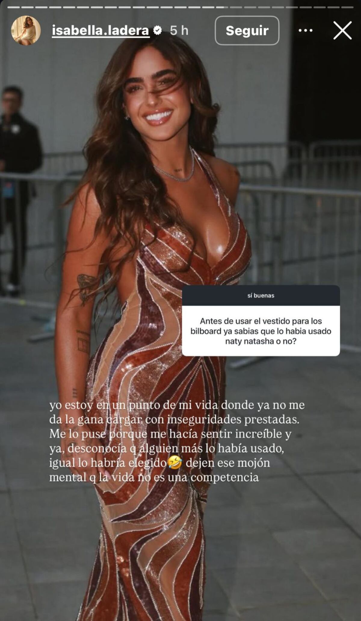 ¿Plagio fashion o coincidencia? Isabella Ladera repite el vestido de Natti Natasha y enciende las redes