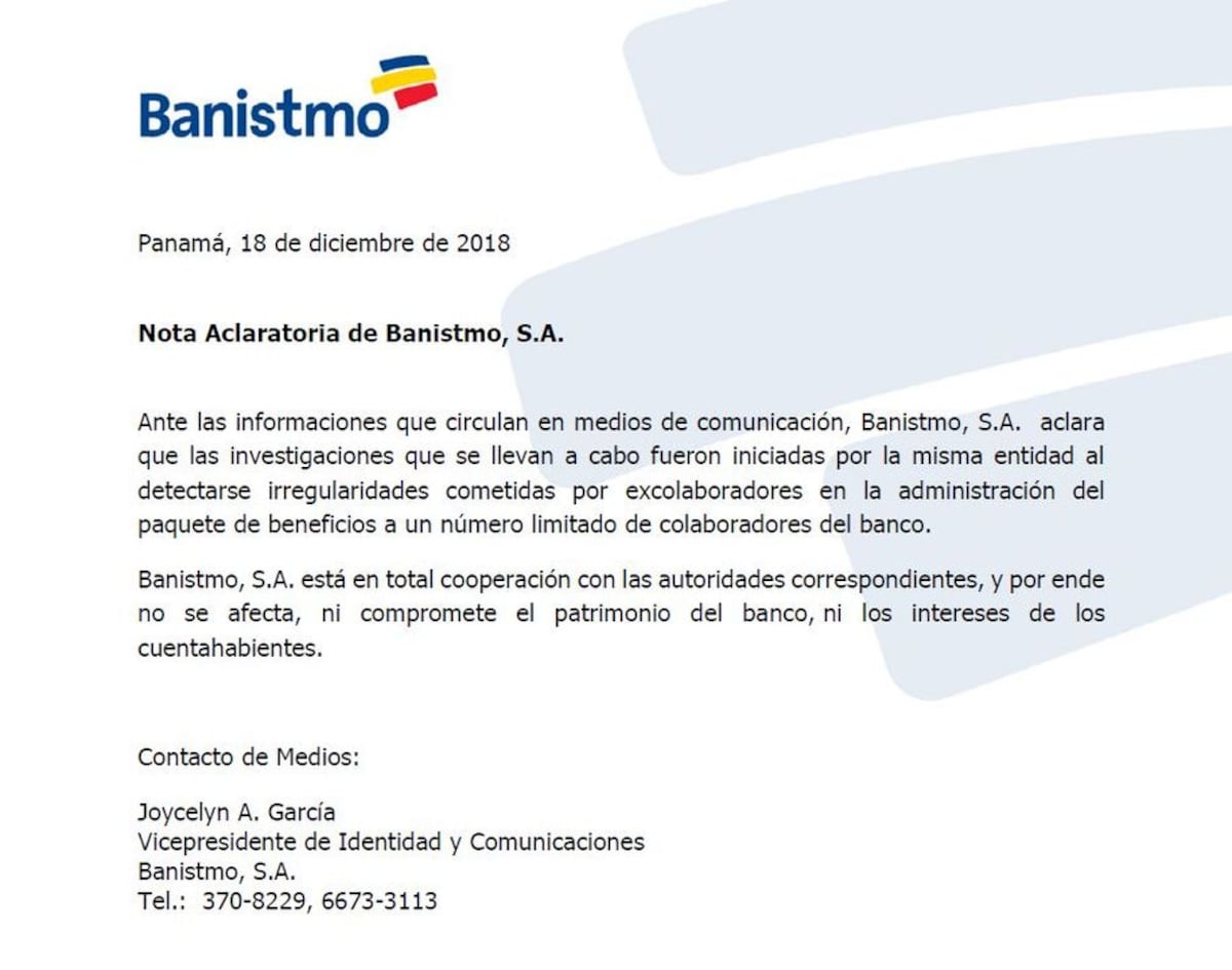 Fiscalía captura a 26 personas por delito multimillonario contra Banistmo