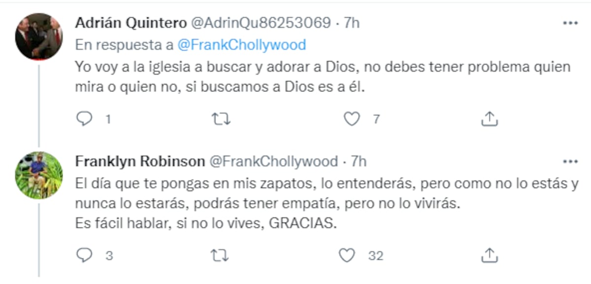 Franklin Robinson quiere ir a misa, pero hay un motivo que lo incomoda