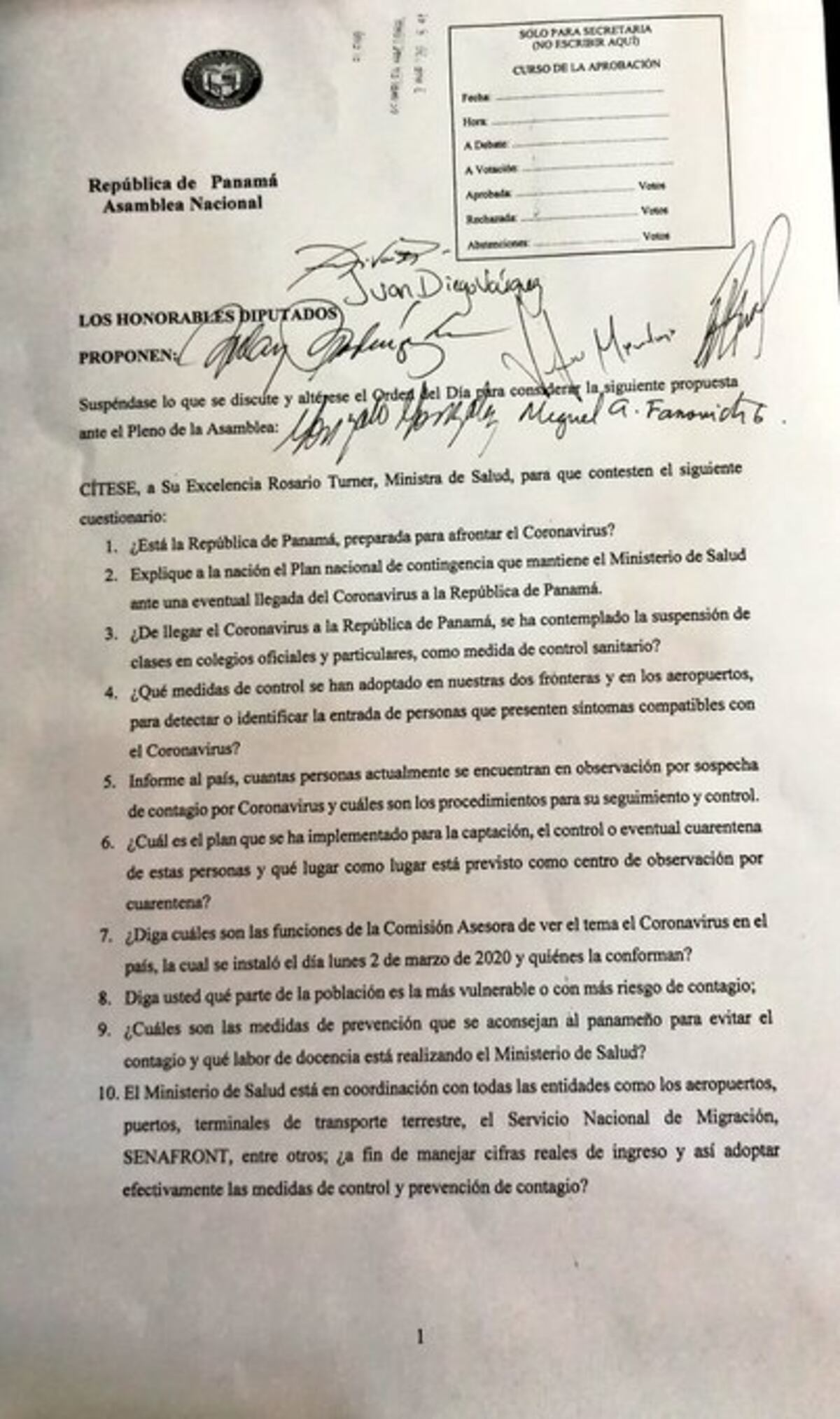 Diputados aprueban citar a la ministra de Salud Rosario Turner para cuestionarla por el Coronavirus