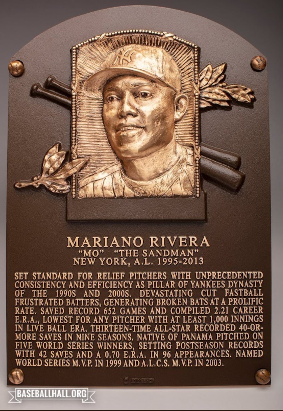 Mariano Rivera ya tiene su placa en Cooperstown