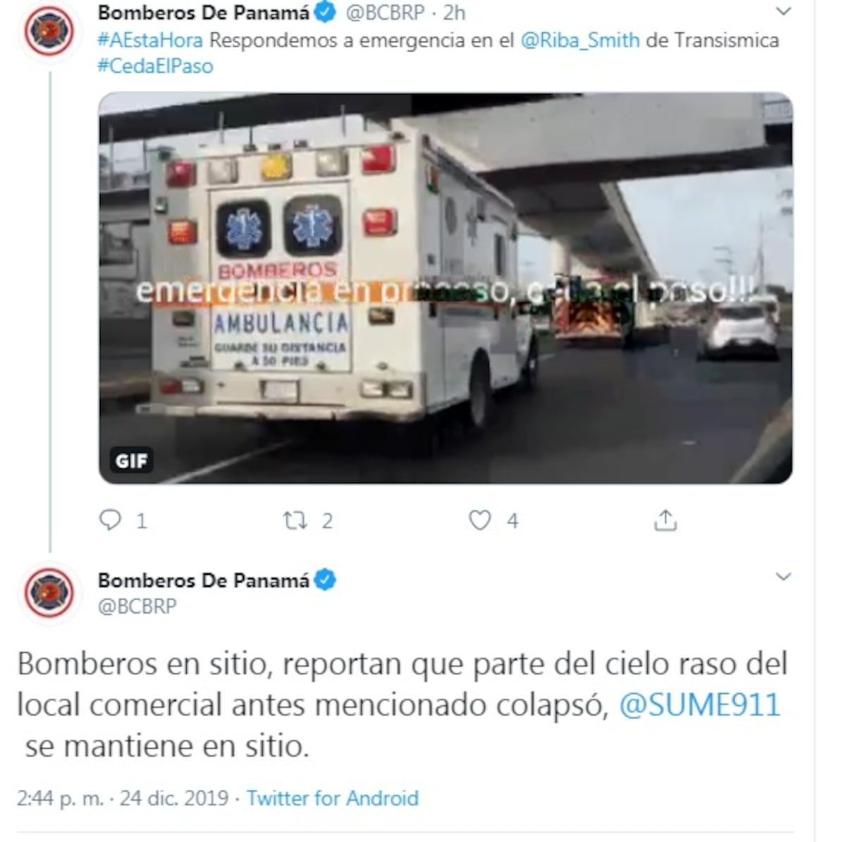 Se desploma estructura en el Riba Smith. Hubo 3 lesionados