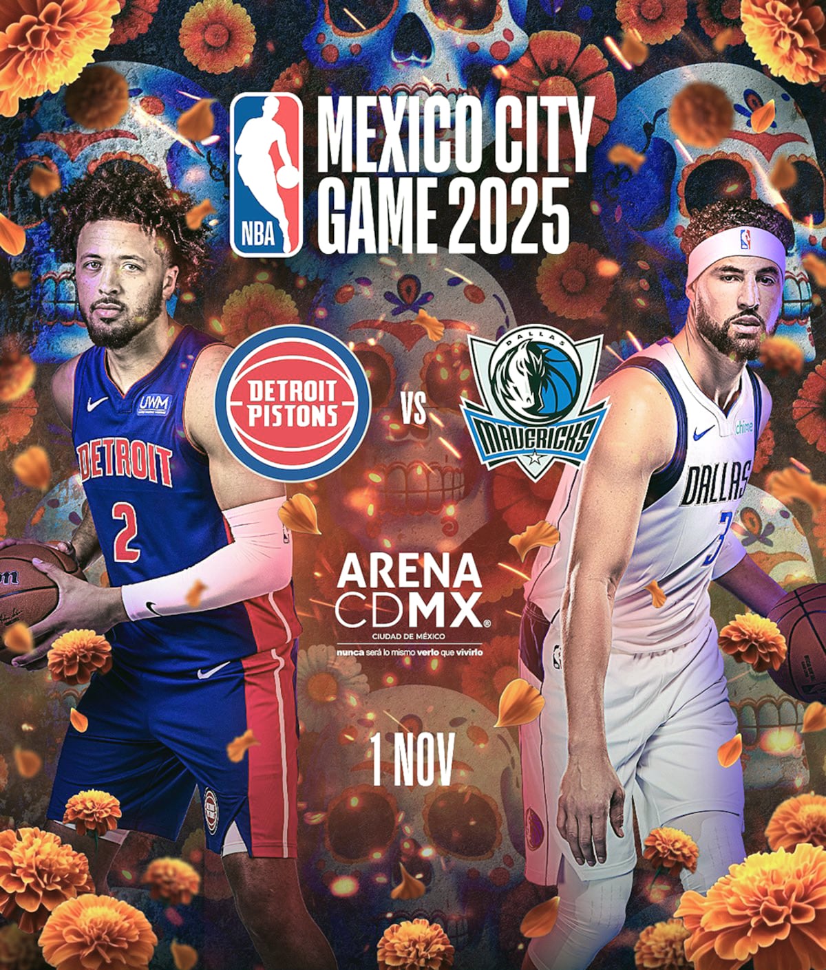 La NBA regresa a México con duelo de lujo Mavericks vs Pistons
