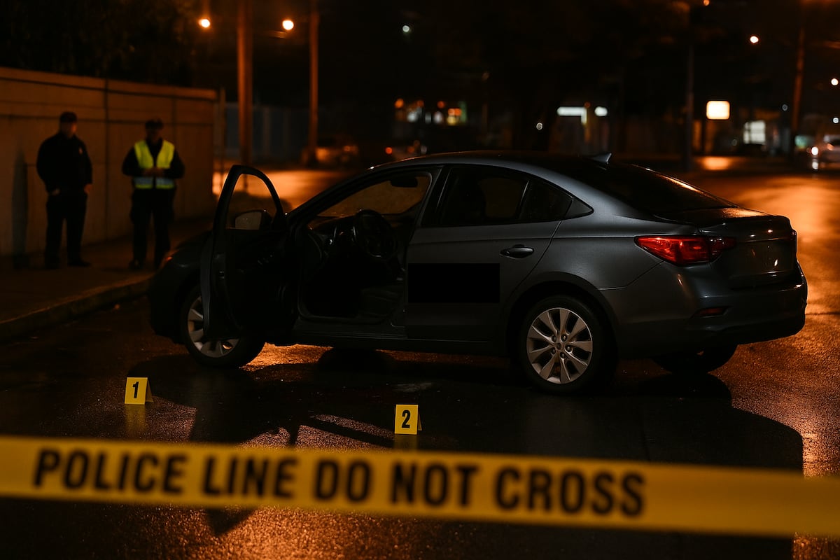 Balacera nocturna en la 12 de Octubre deja un muerto y carro abandonado