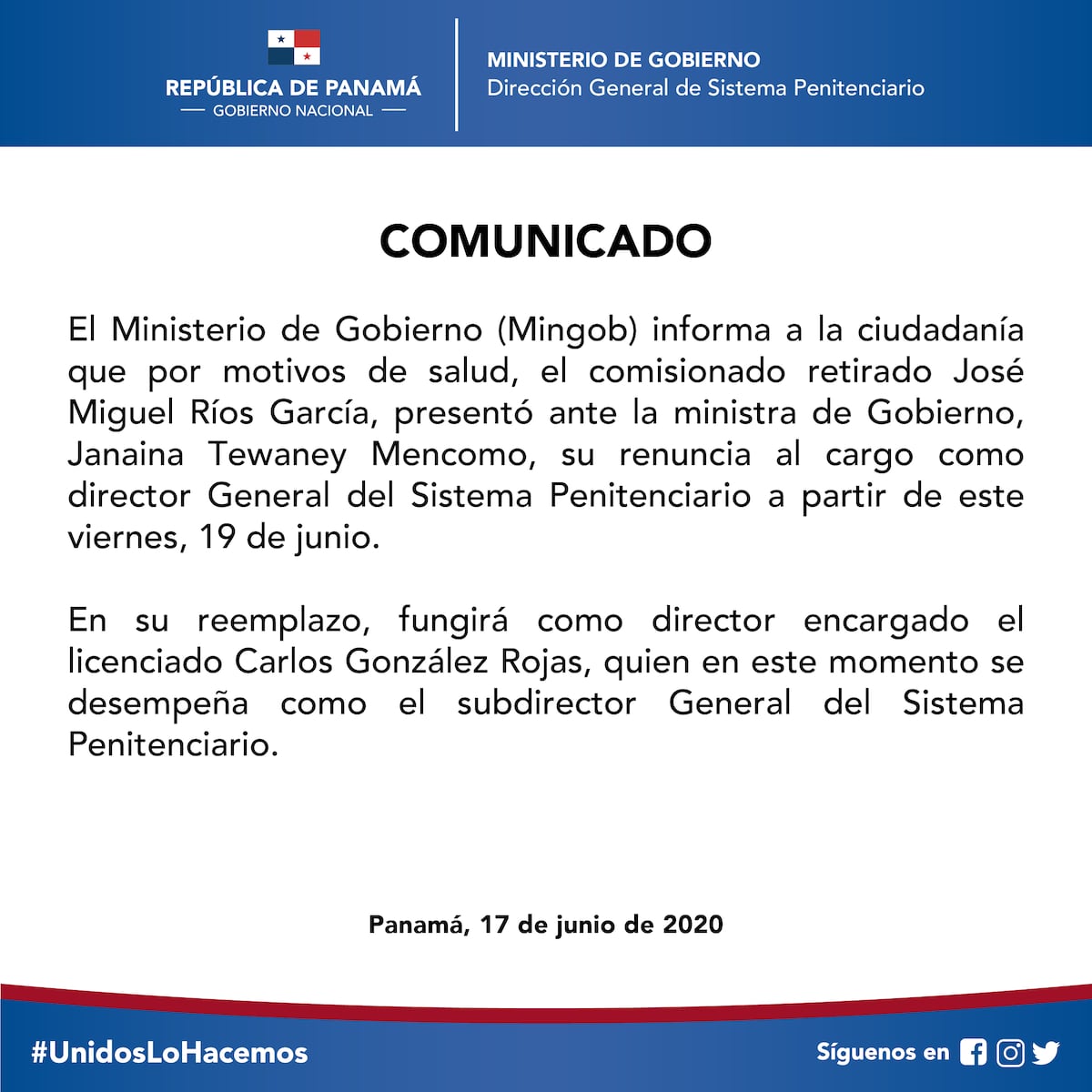 Director del Sistema Penitenciario renunció. Entérate por qué