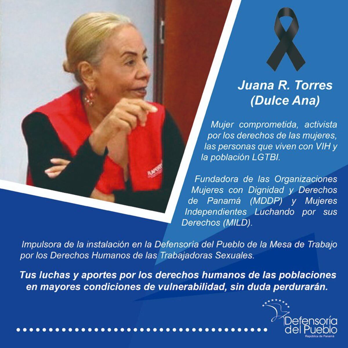 Muere en Panamá la dirigente de las mujeres que se dedican al empleo más antiguo del mundo. Causa revuelo