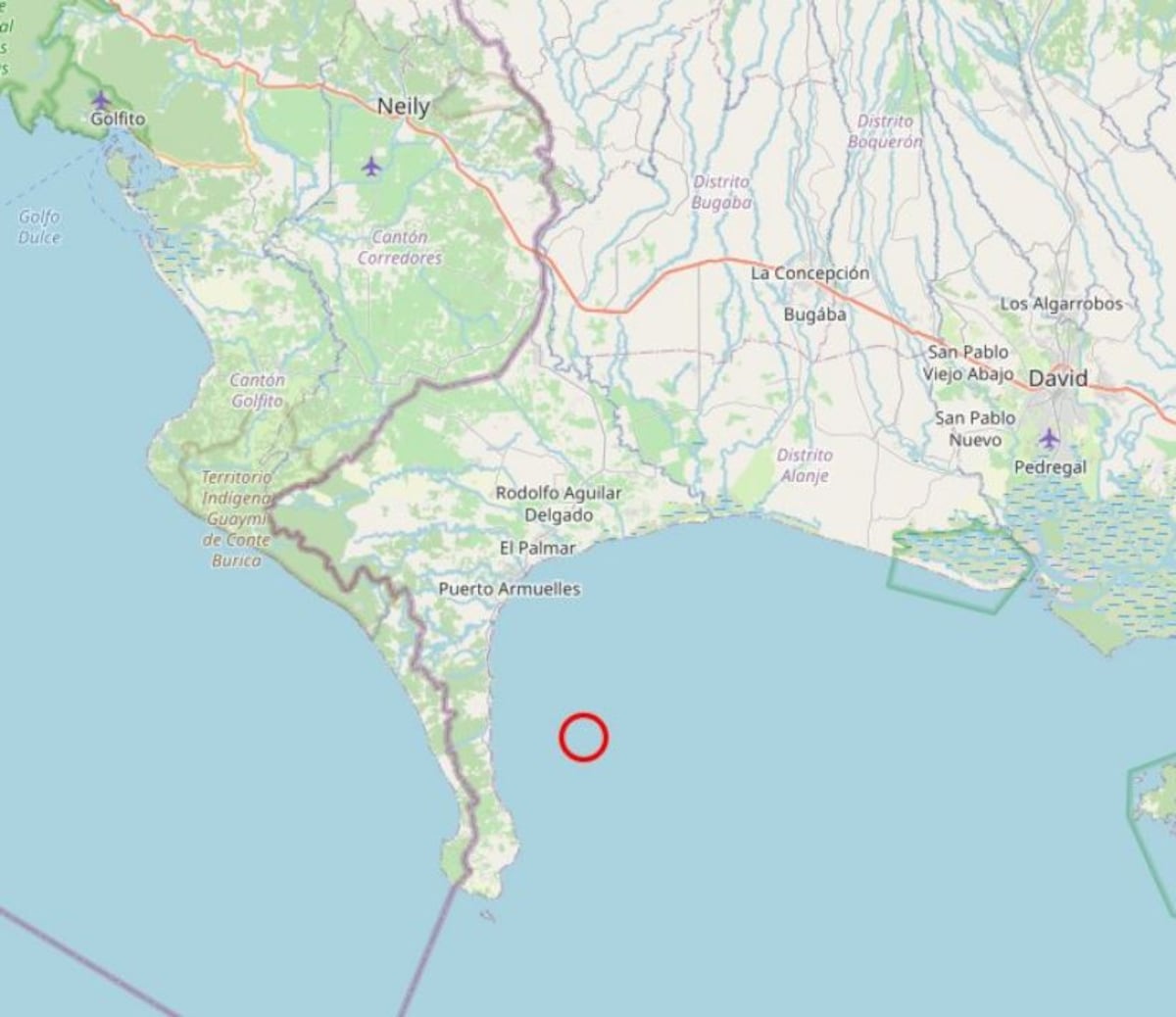 Temblor de magnitud 6.0 sacude la región fronteriza entre Panamá y Costa Rica