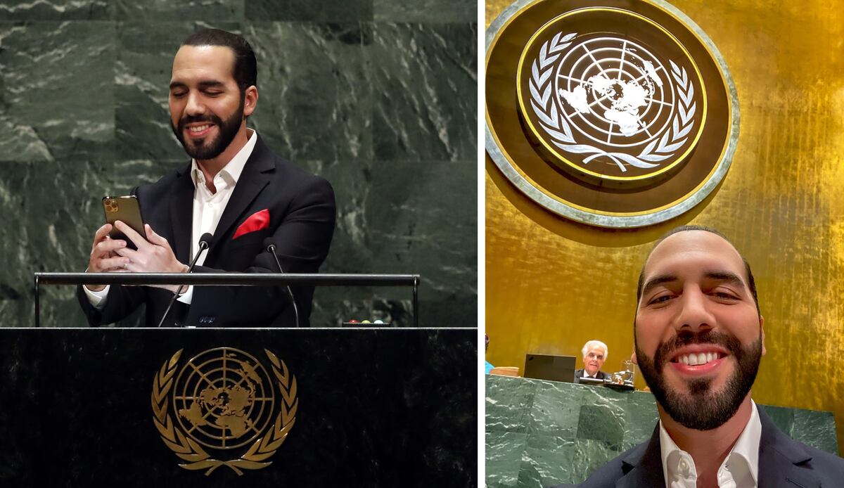 Presidente salvadoreño se saca una selfie al hablar ante ONU