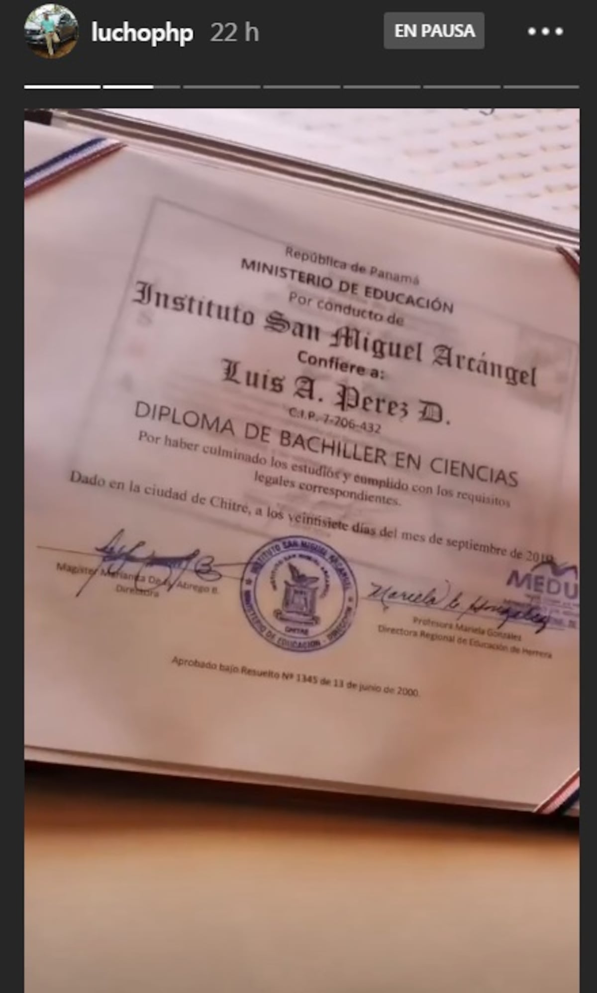 Lucho Pérez de 31 años terminó su sexto año y ya se metió a la universidad +Fotos 