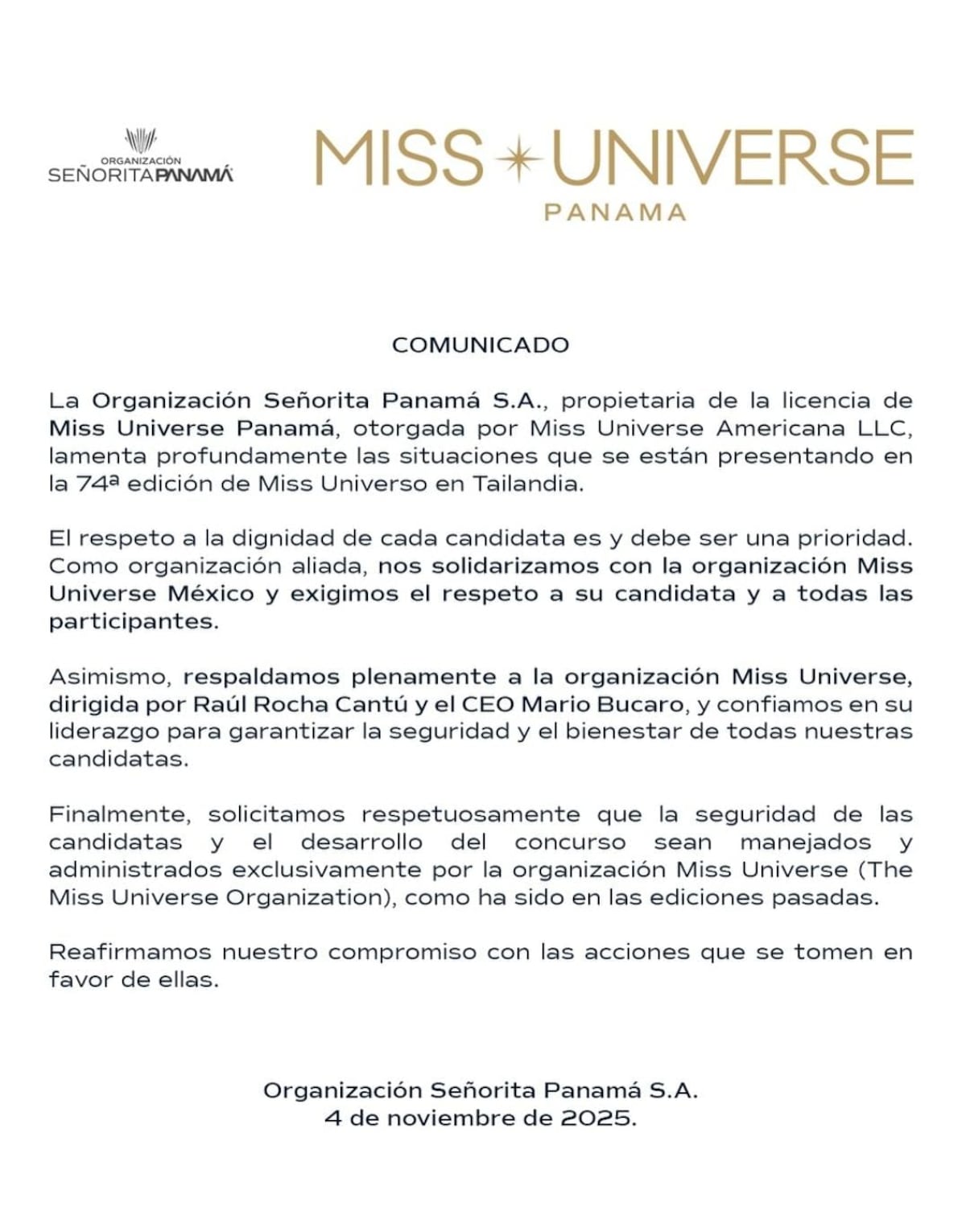 ¡Escándalo de belleza! Director de Miss Universe Tailandia le dice ‘tonta’ a Miss México; luego pide disculpas