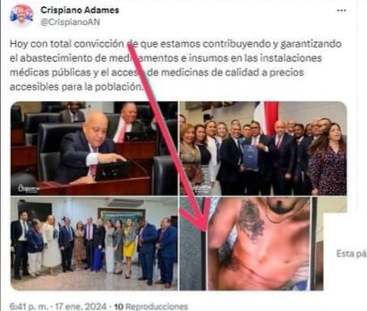 Al estilo Vélez, Crispiano Adames tuvo error de dedo y sube ‘n0p0r’ a X