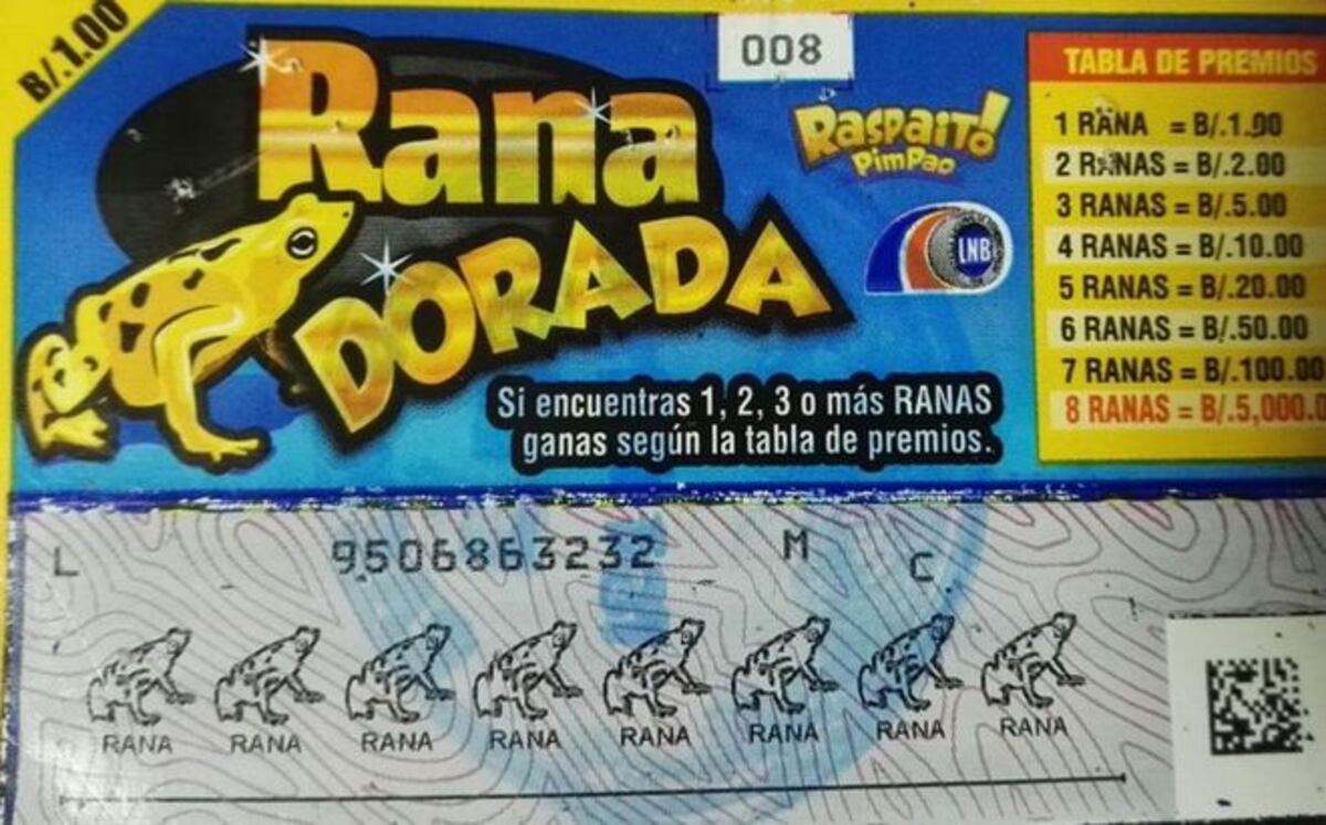 ¡QUE SUERTE! Invirtió 1 dólar y se ganó 5 mil con la 'Rana Dorada' de la Lotería