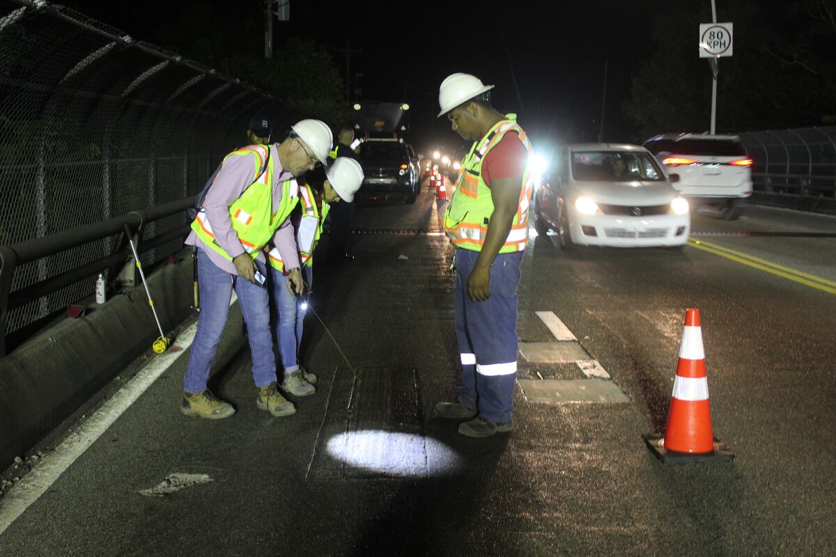 Trabajos en la losa del puente de  Las Américas son provisionales