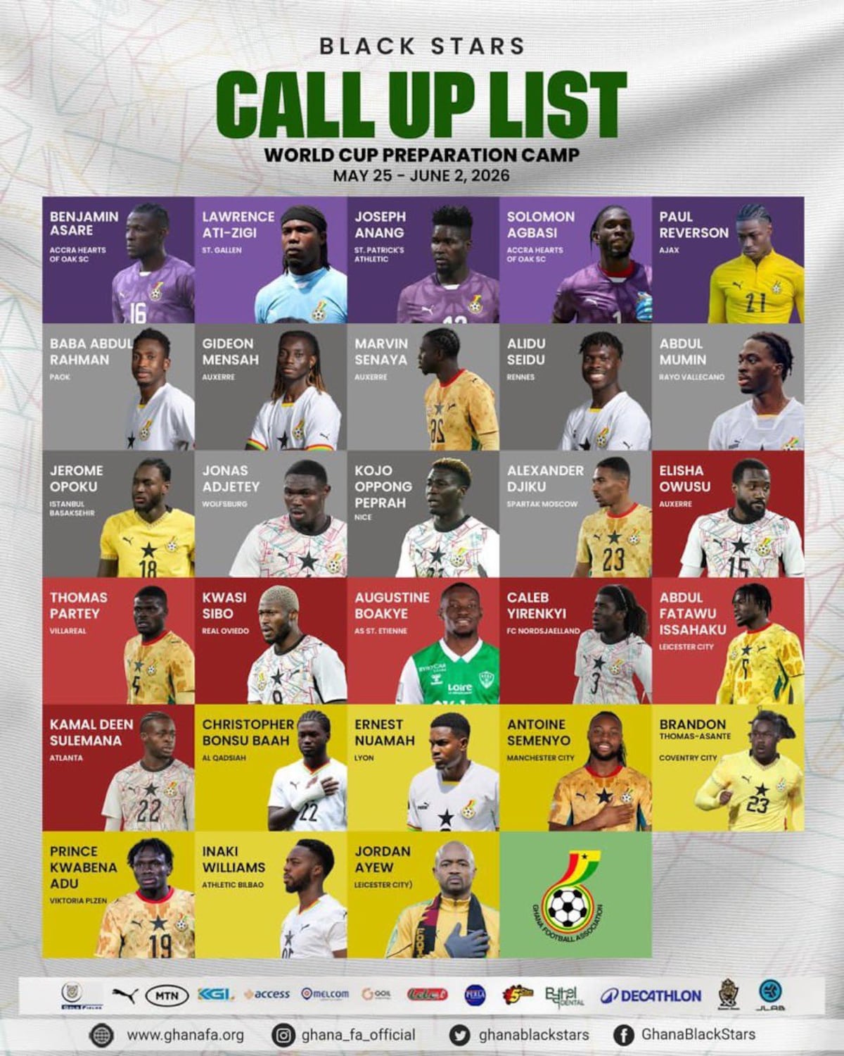 Ghana pierde a Kudus y Queiroz mueve sus fichas para el Mundial