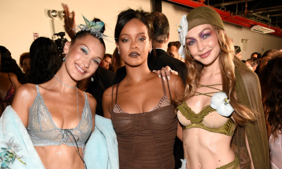Modelo embarazada casi da a luz en pasarela de la lencería de Rihanna