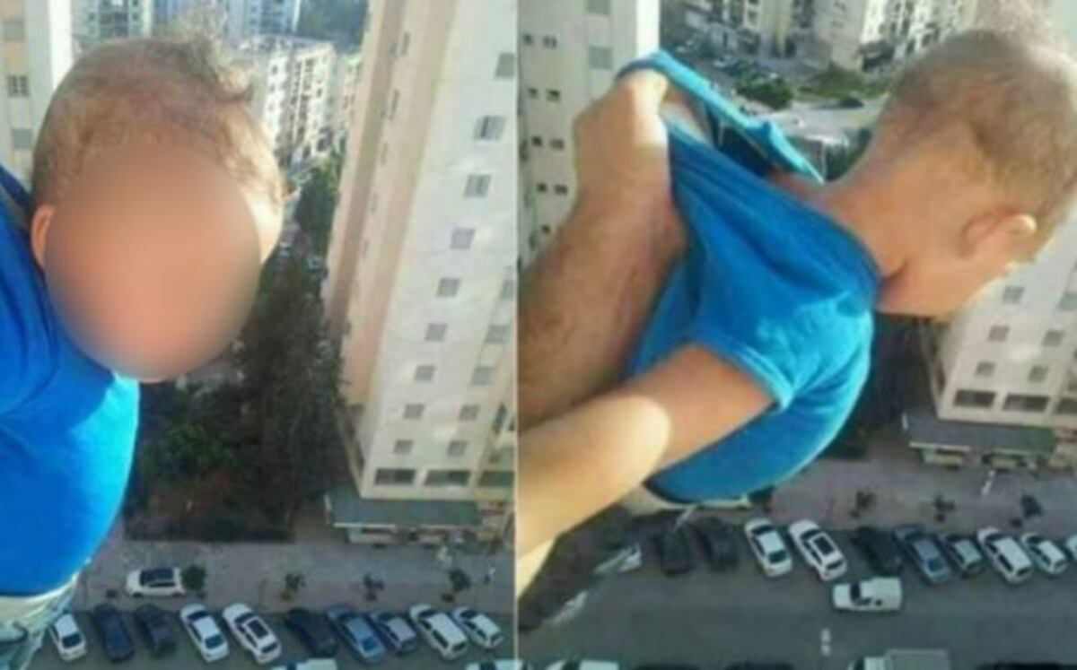 '1,000 likes o lo soltaré': padre amenaza con lanzar a su hijo desde edificio