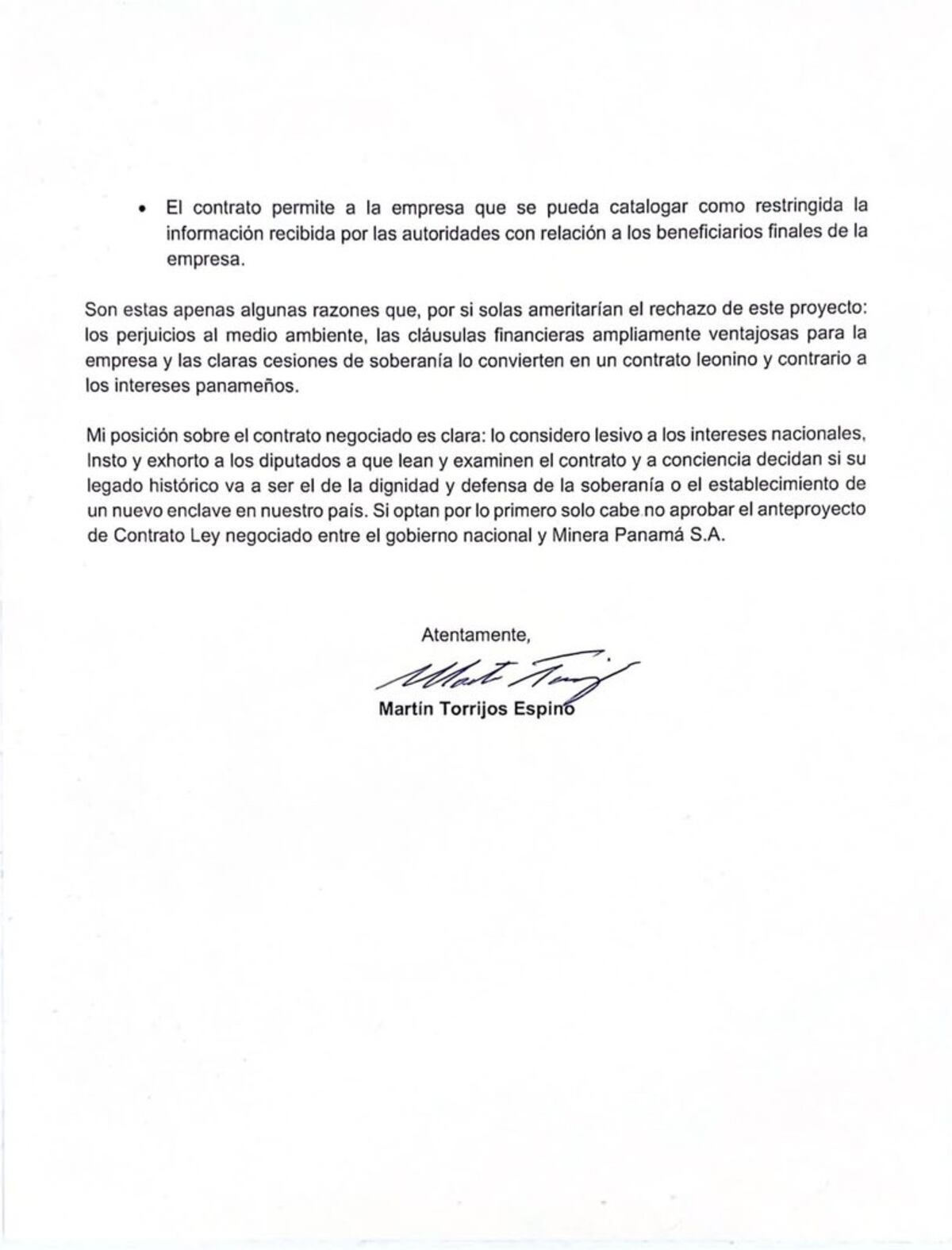 Martín y Crispiano se reúnen. Torrijos le entregó una carta