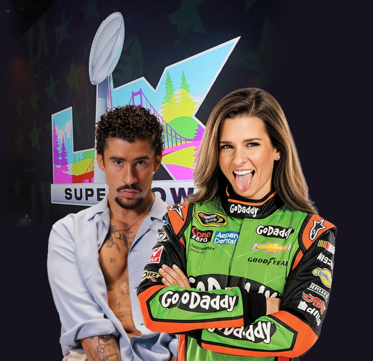 ¡Oh, qué divertido! Danica Patrick se burla del show latino de Bad Bunny en el Super Bowl