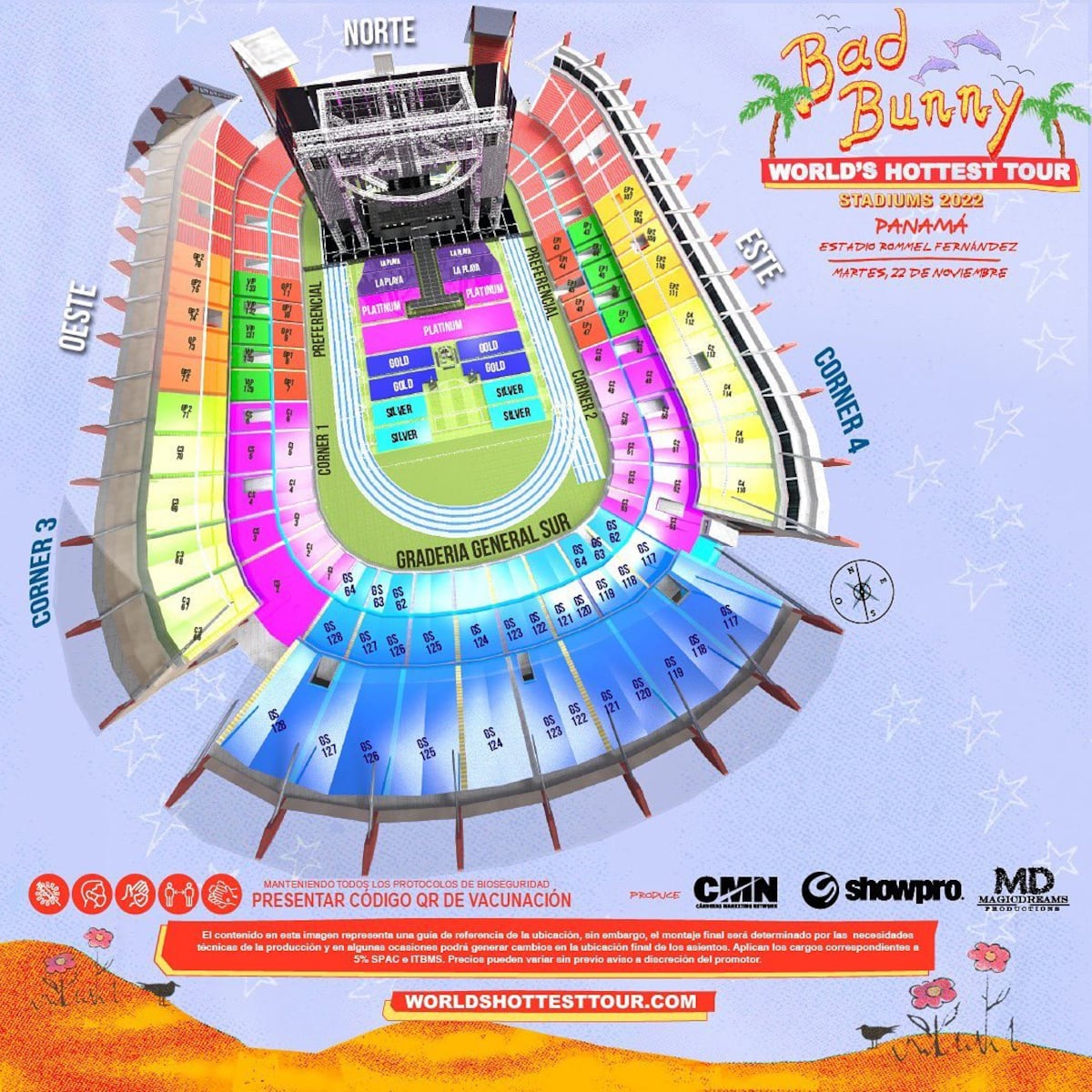 Revuelo. Muchos trasnochados. Amanecieron comprando boletos de Bad Bunny en Panamá. Locaciones más caras agotadas