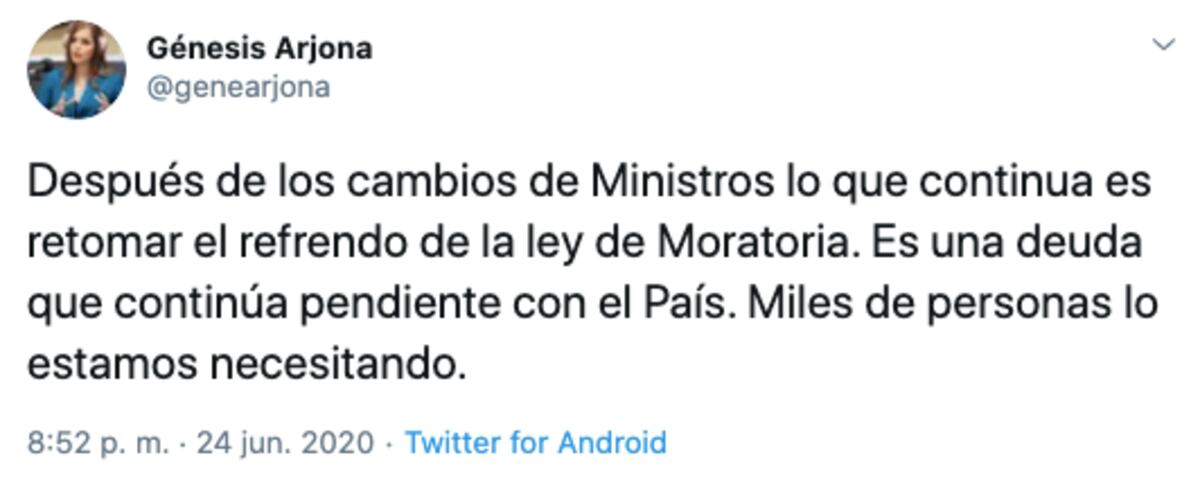 Génesis Arjona aplaude la salida de Rosario Turner. ‘Después de todos sus desaciertos generados se obligaba un cambio’