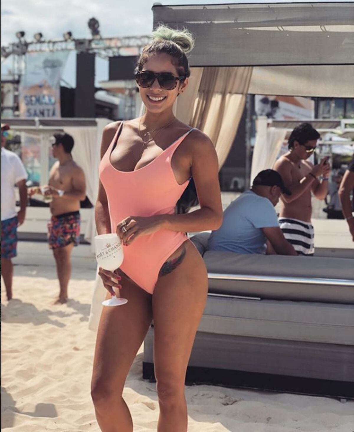 ¡OH! Delany, de Esto es Guerra, muestra  curioso tatuaje en su área íntima