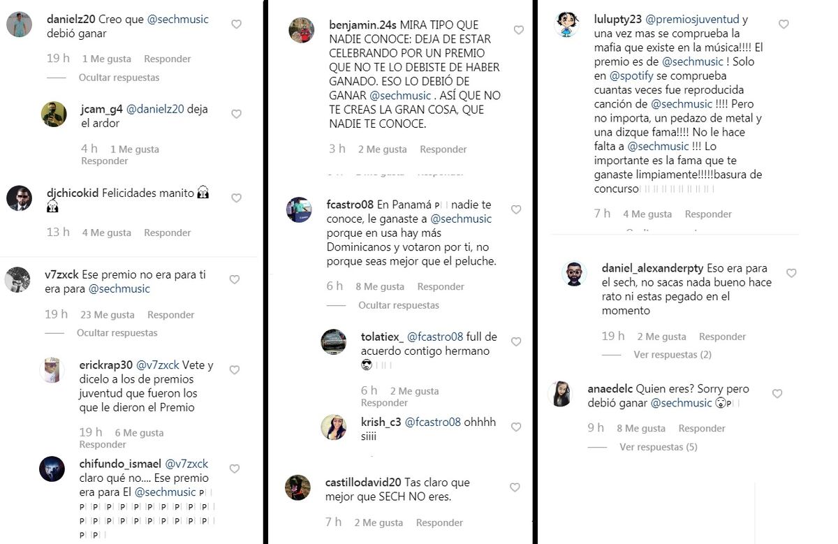 Fanáticos de Sech le caen a Amenazzy por los Premios Juventud