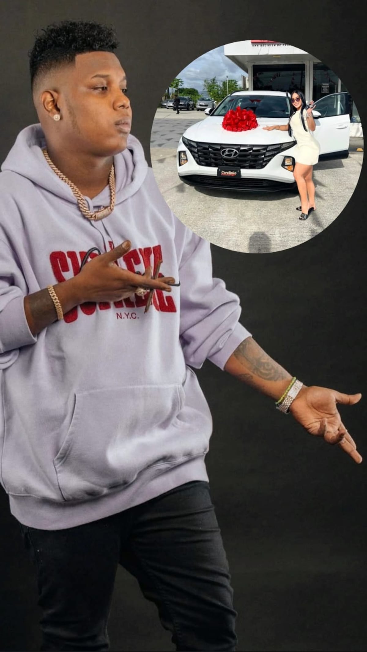 Preso, pero resolviendo: Yemil le regala a su novia un auto por San Valentín