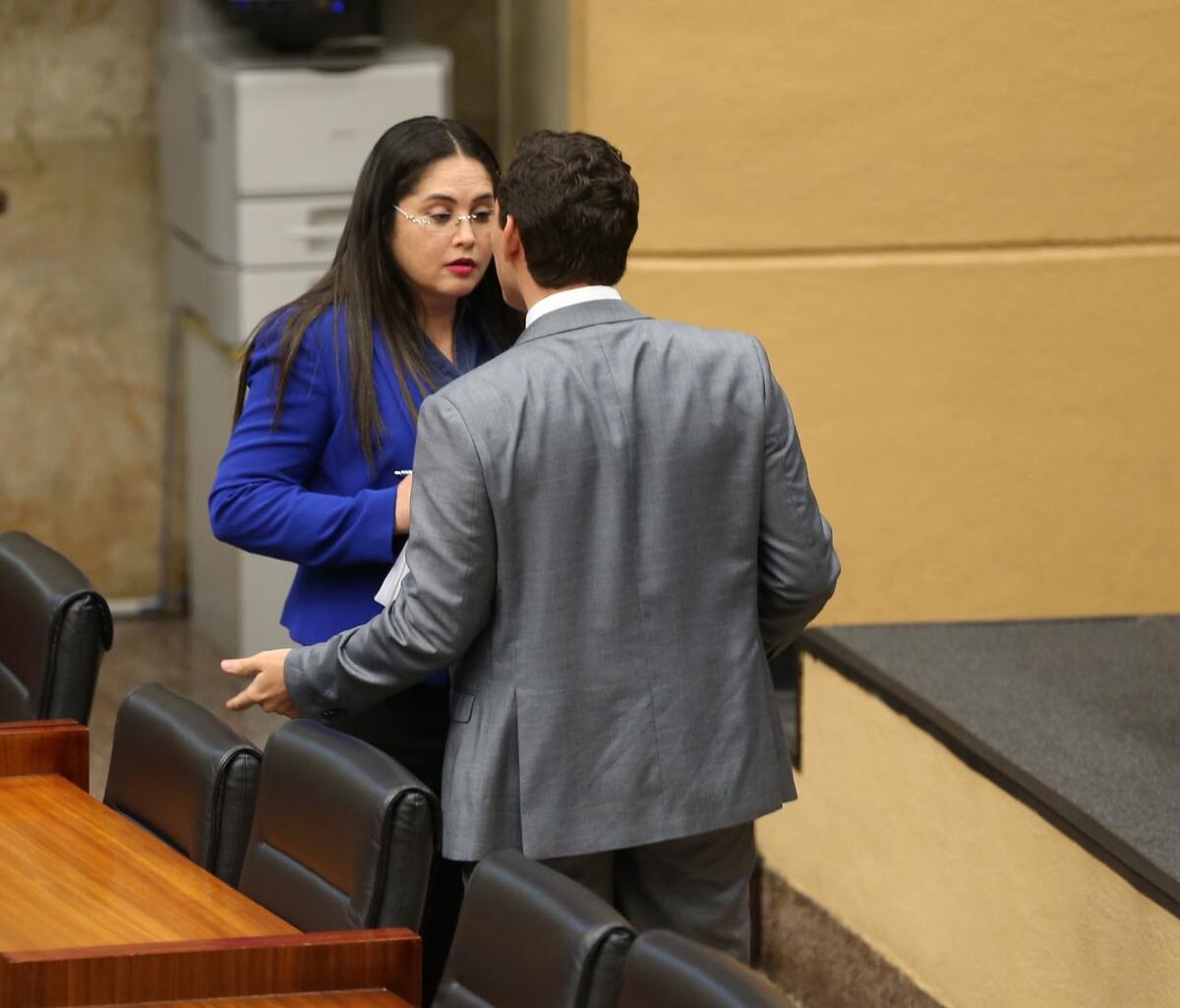 ¿Qué se dijeron Juan Diego y Zulay en el pleno? Chequee las fotos
