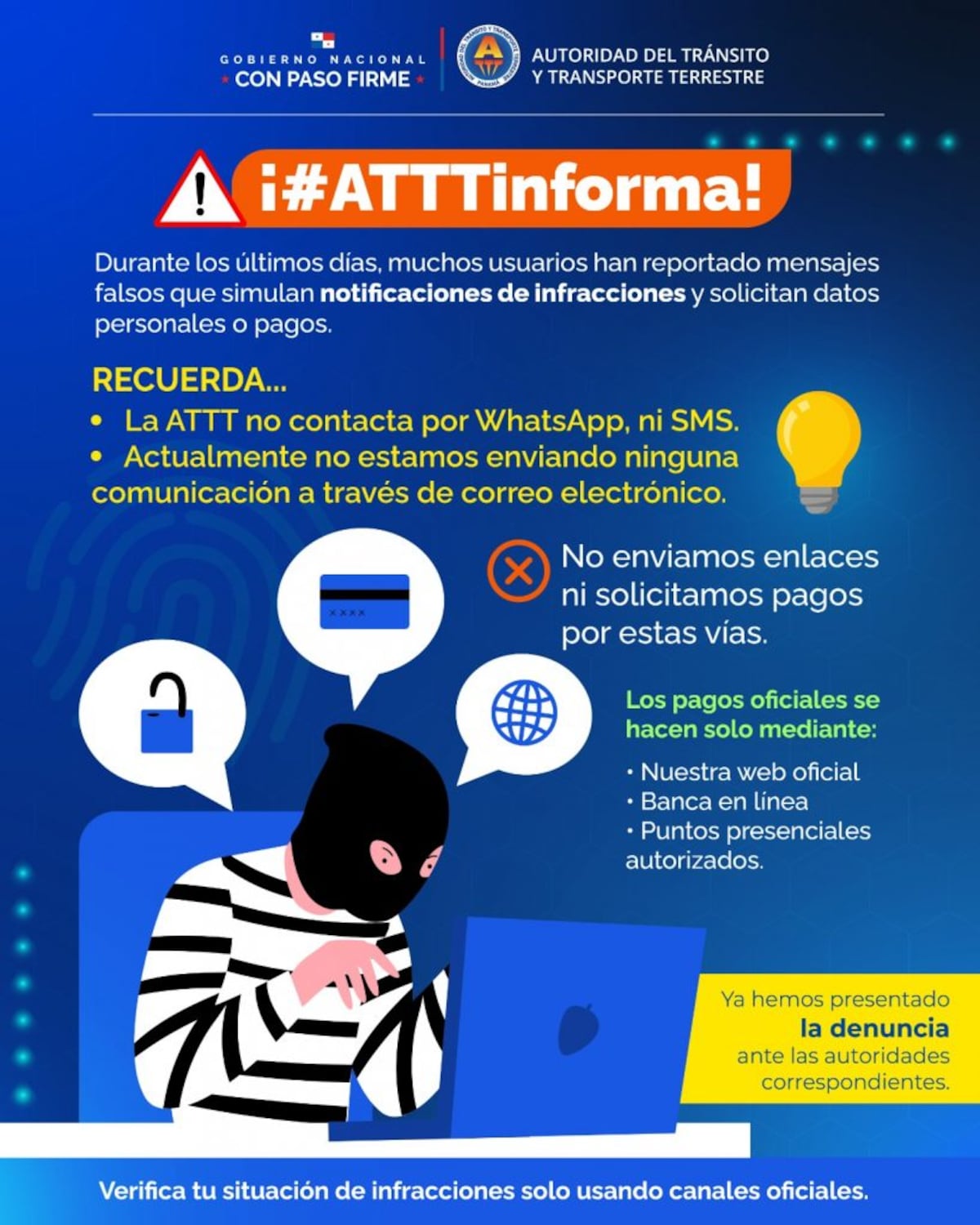 Cuidado con el phishing: la ATTT advierte sobre intentos de robo de datos personales