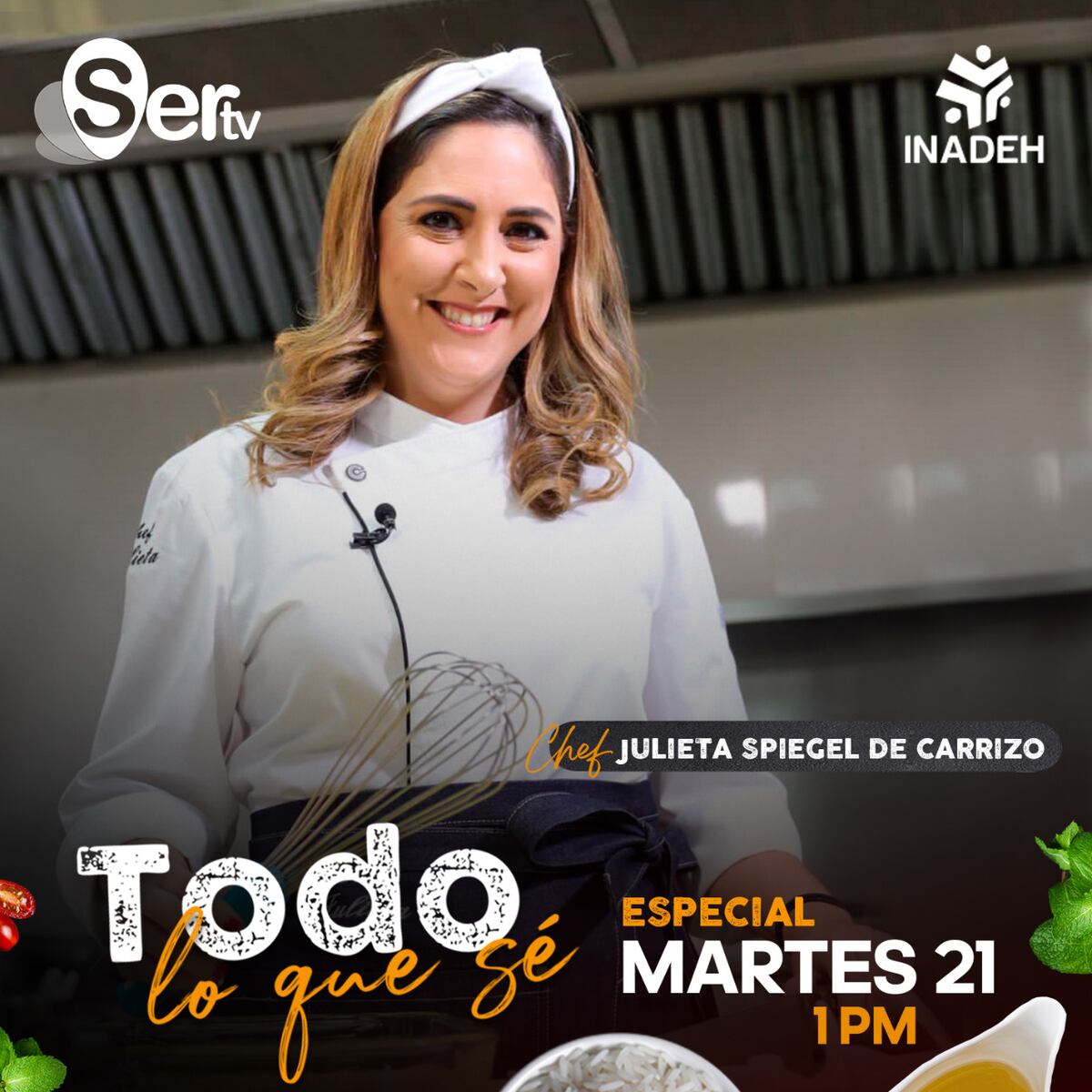 La Primera Dama y la esposa del vice ‘Gaby’ revelarán sus habilidades culinarias en la Tv