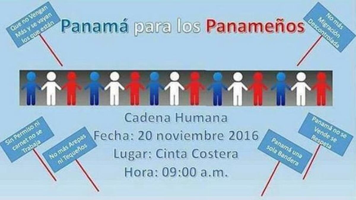 Convocan cadena humana contra venezolanos en Panamá, genera controversia