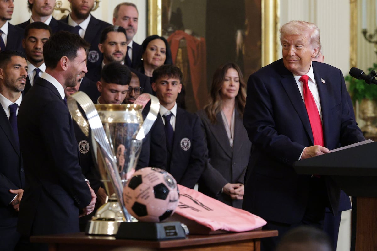 Messi visita la Casa Blanca pero Trump termina hablando de Cristiano Ronaldo