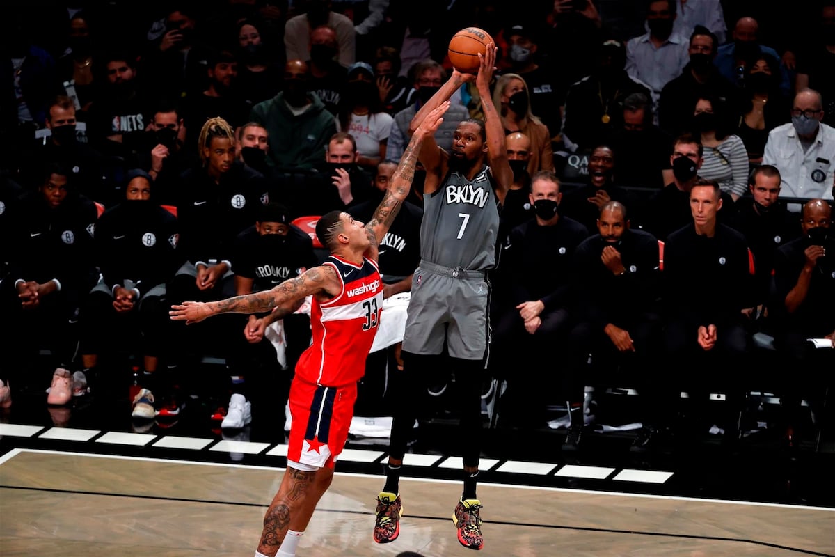 Kevin Durant y los Brooklyn Nets le pegaron a Washington Wizards