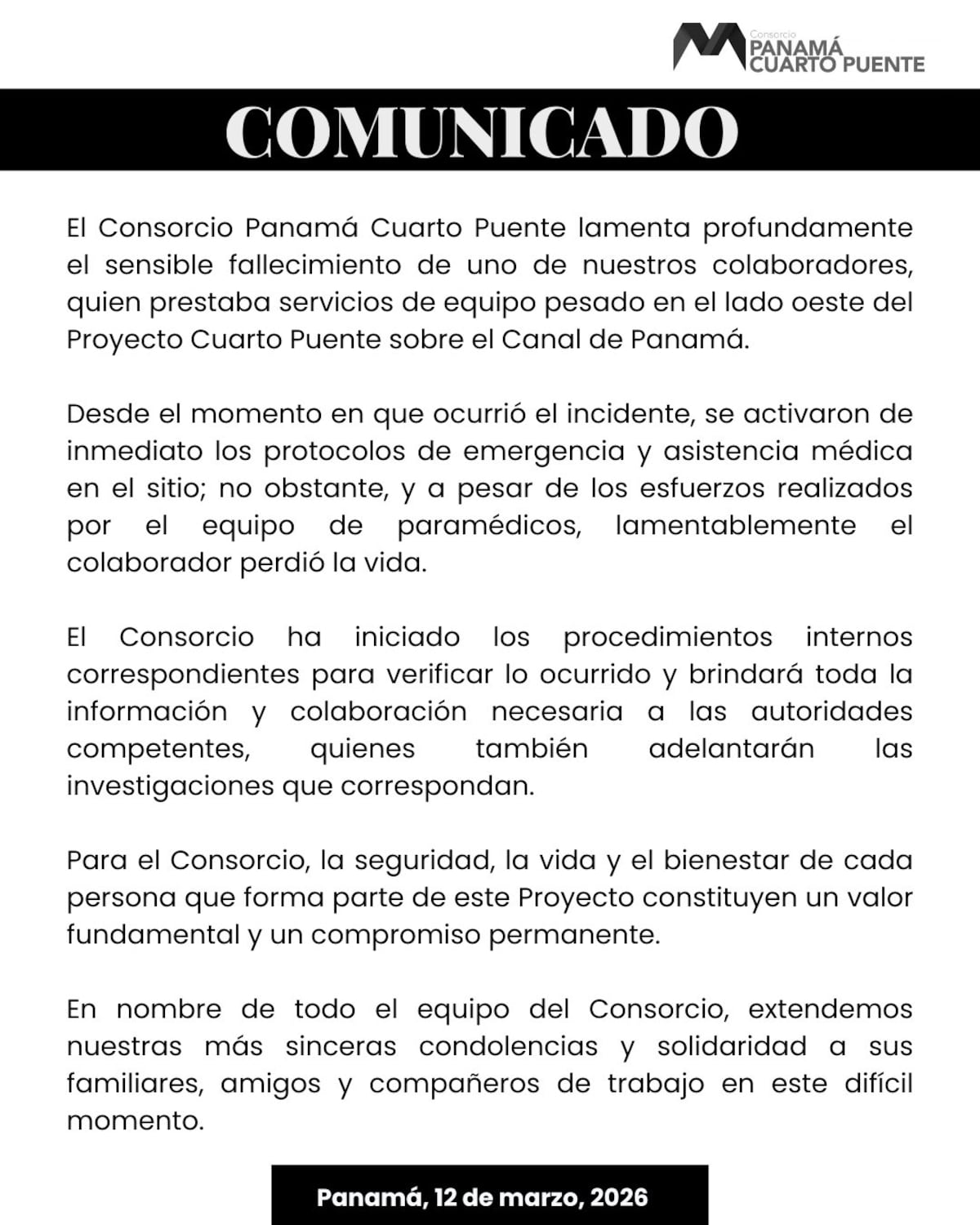 Fatal accidente laboral: obrero muere electrocutado en obras del Cuarto Puente
