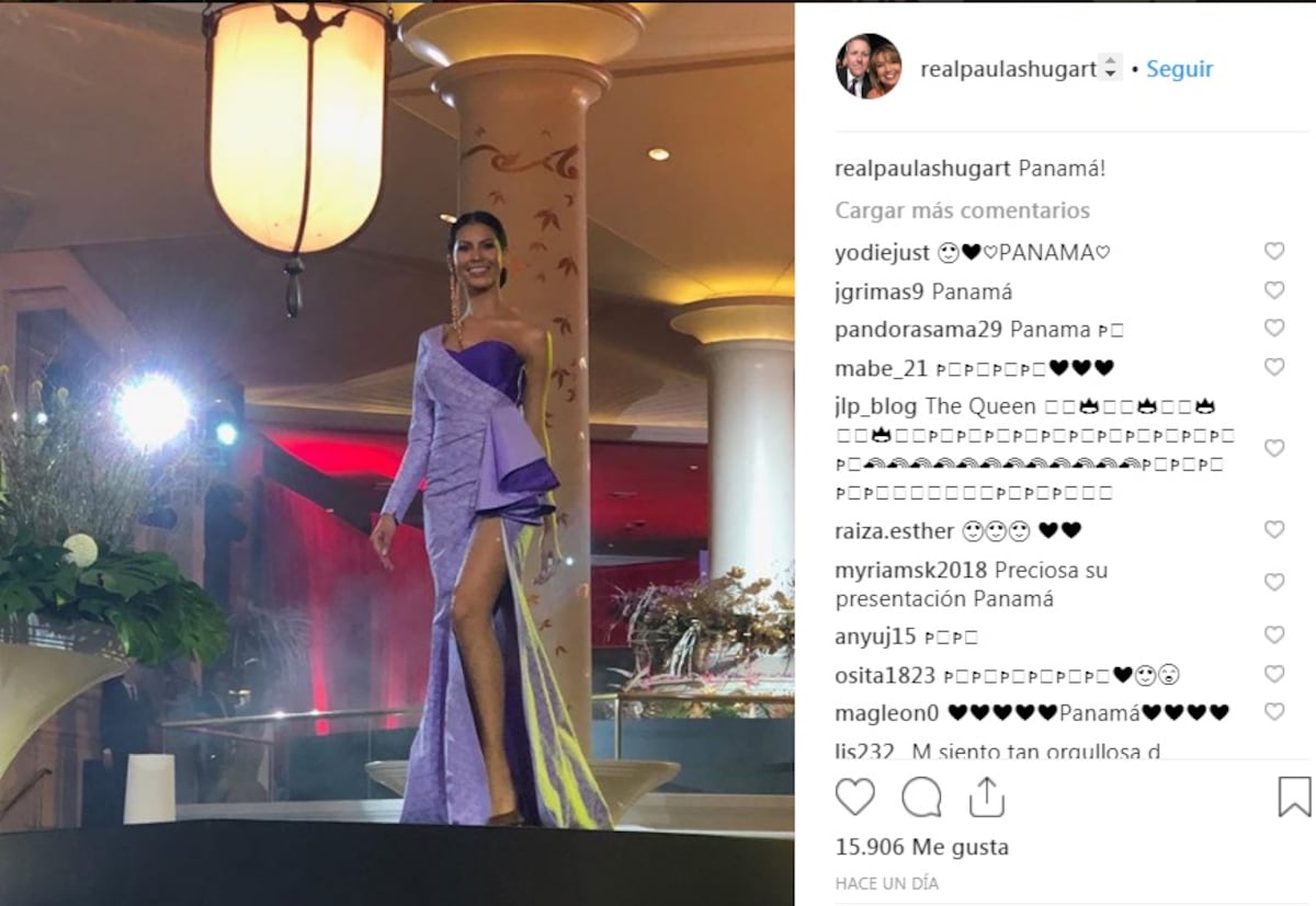 La panameña Rosa Montezuma llama la atención de presidenta del Miss Universo