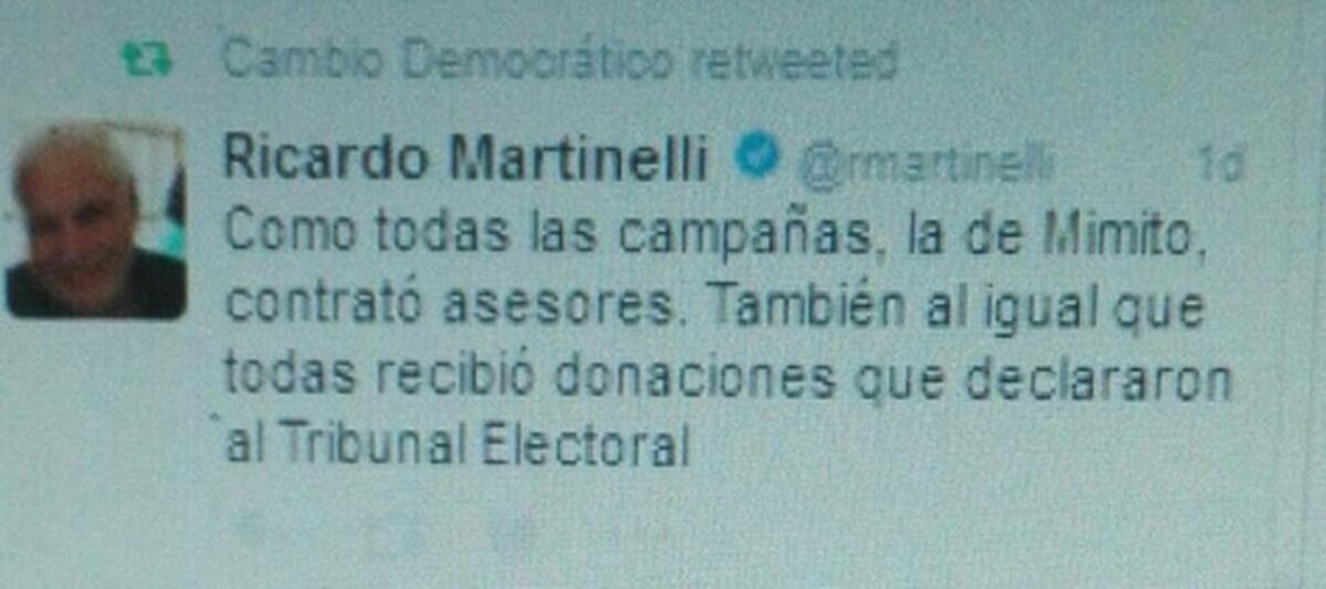 MARTINELLI. Embarra a 'Mimito' y luego se retracta 