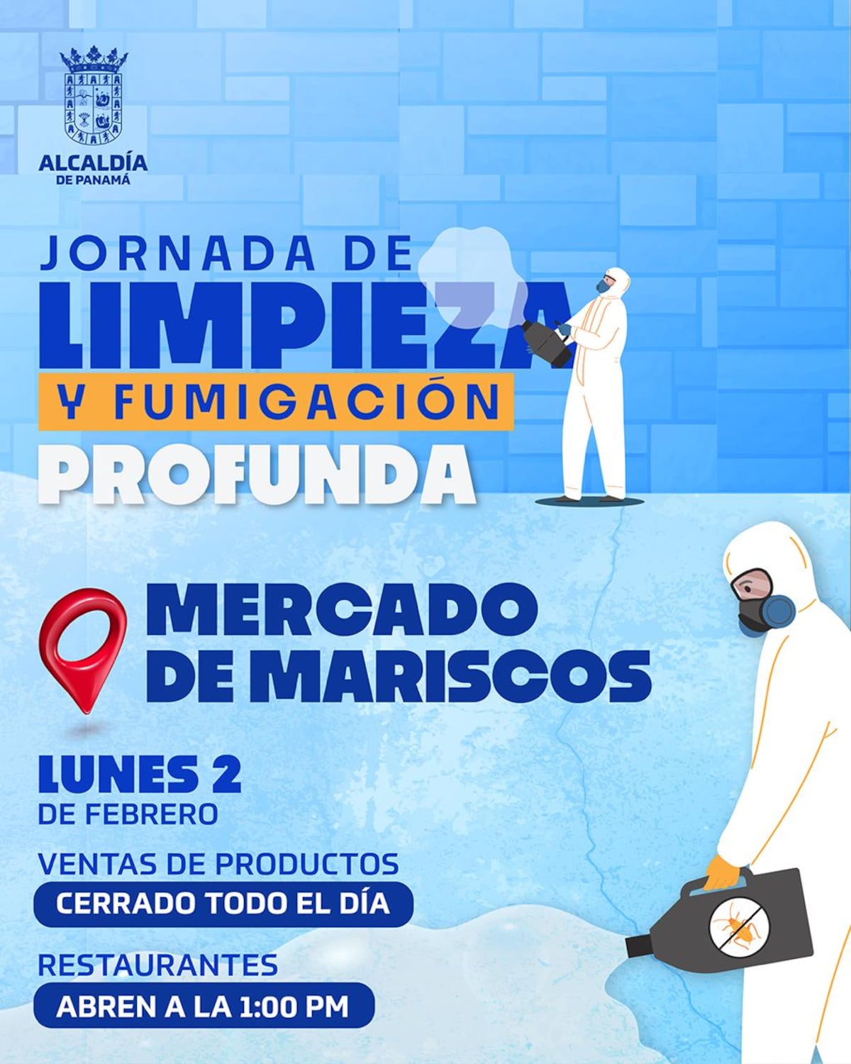 Mercado de Mariscos cierra por limpieza este lunes 2 de febrero